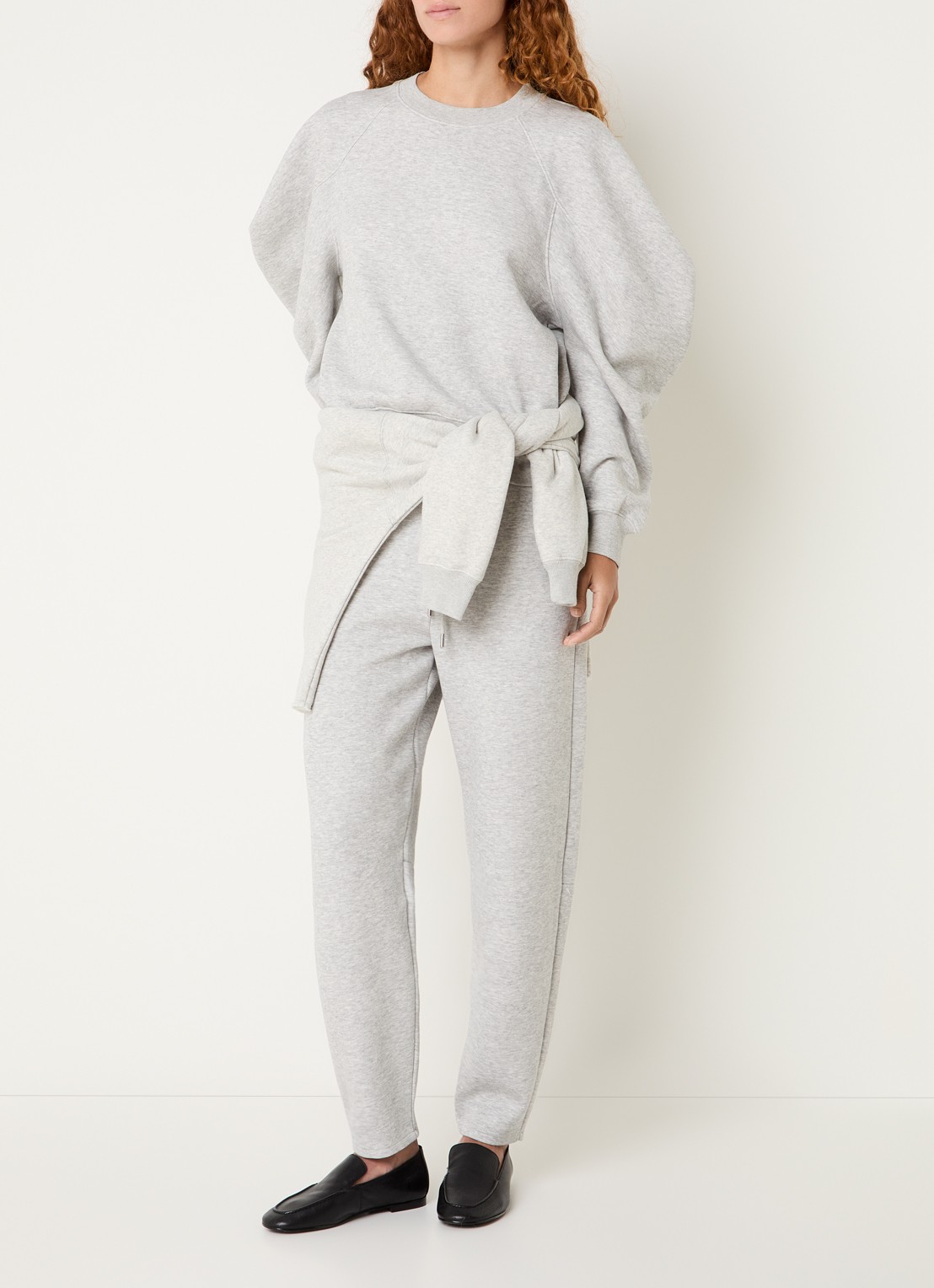 10DAYS Sweater met pofmouw - voorkant 3 grijsmele