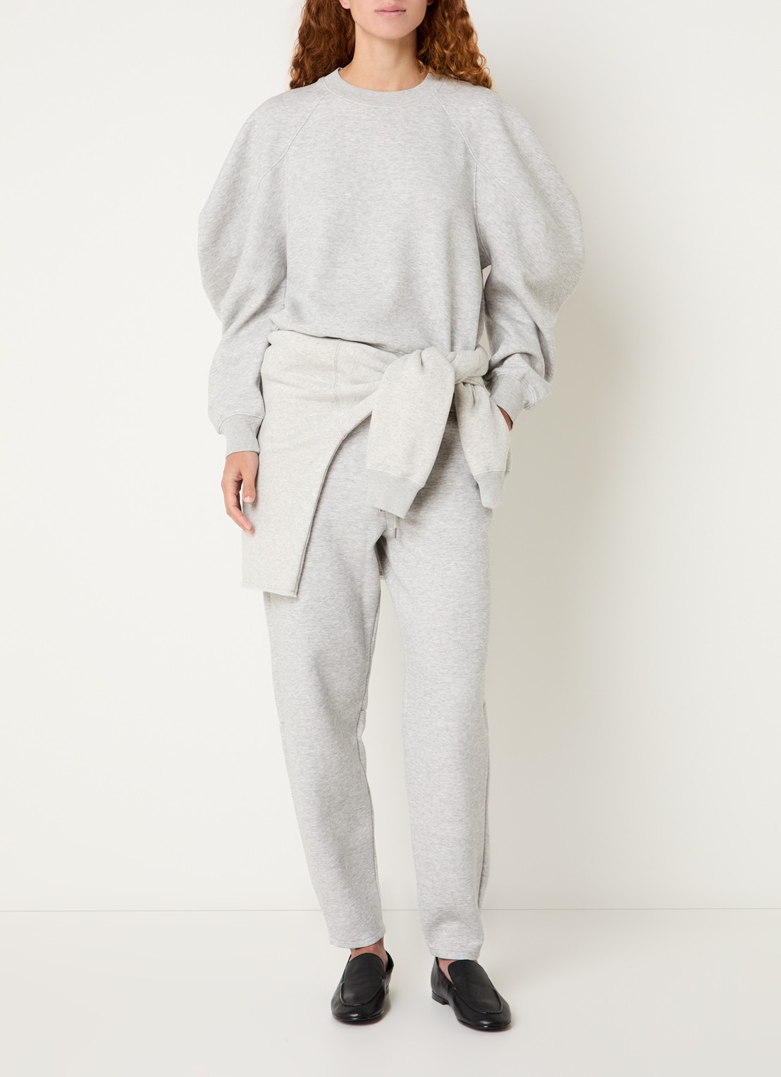 10DAYS Sweater met pofmouw - voorkant 4 grijsmele