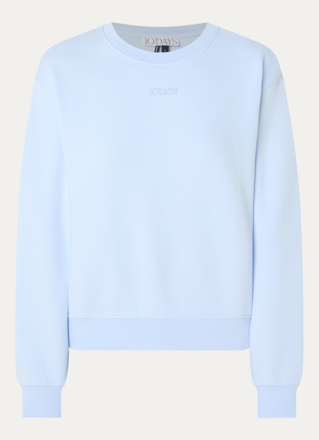 10DAYS Sweater met ronde hals - voorkant 3 lichtblauw