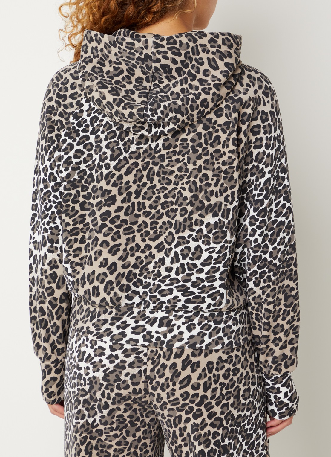 10DAYS Sweatvest met panterprint - achterkant 3 camel