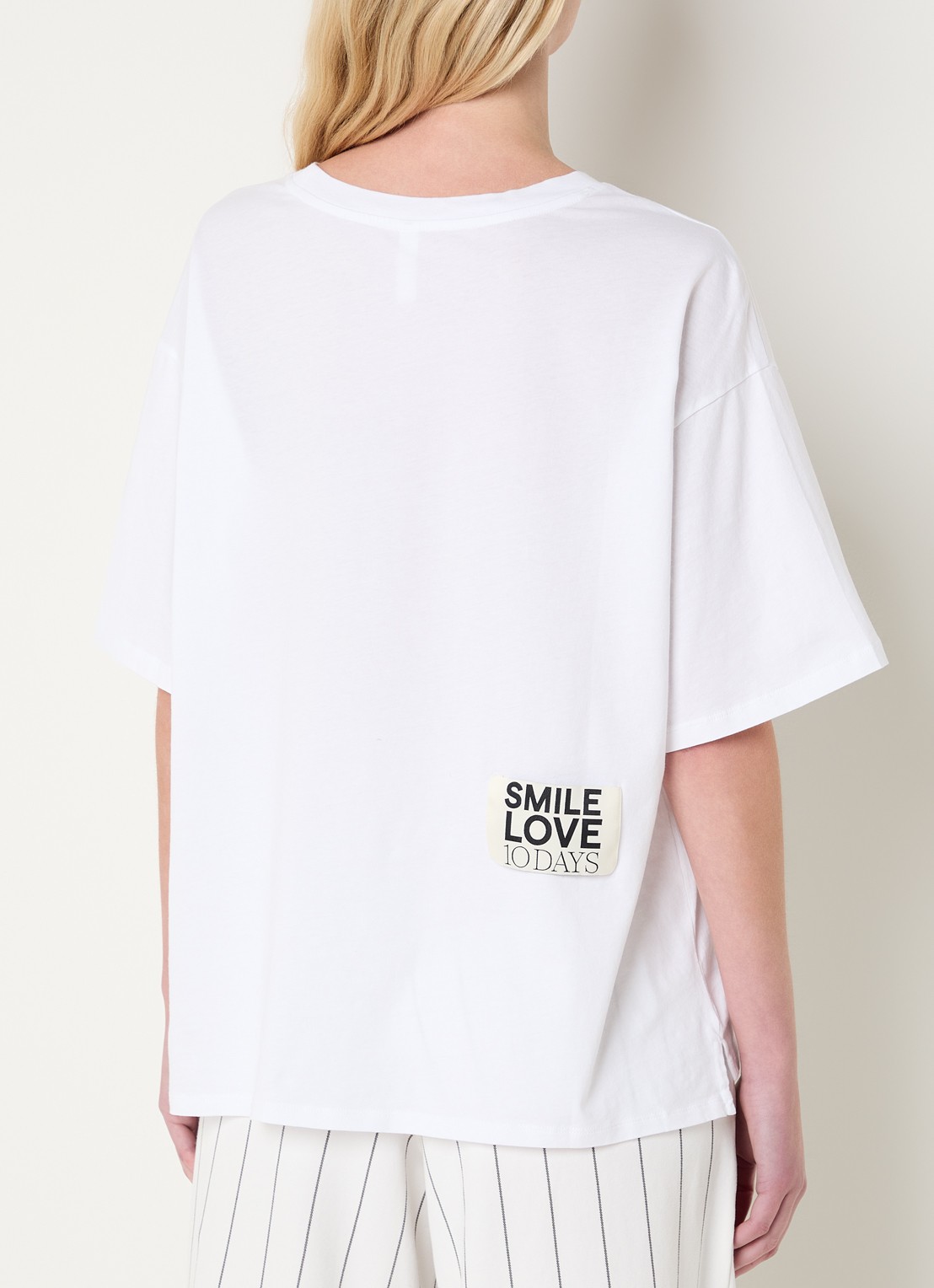 10DAYS T-shirt met print - achterkant 4 wit