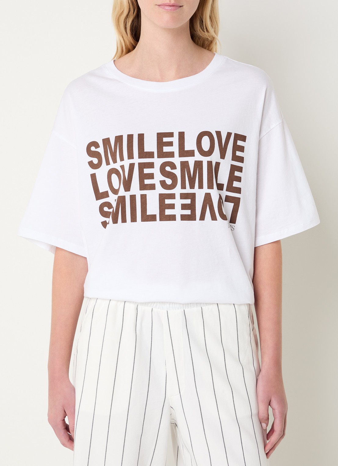 10DAYS T-shirt met print - detail 3 wit