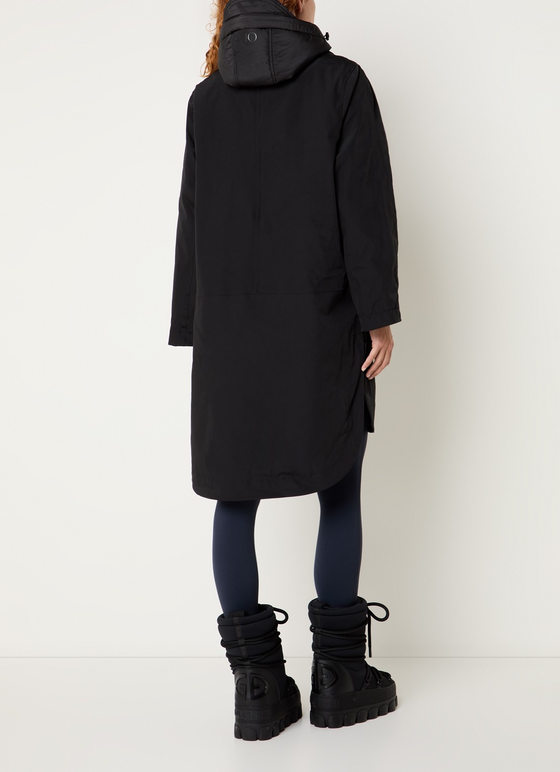 10DAYS The Cool gewatteerde parka met capuchon - achterkant 3 zwart