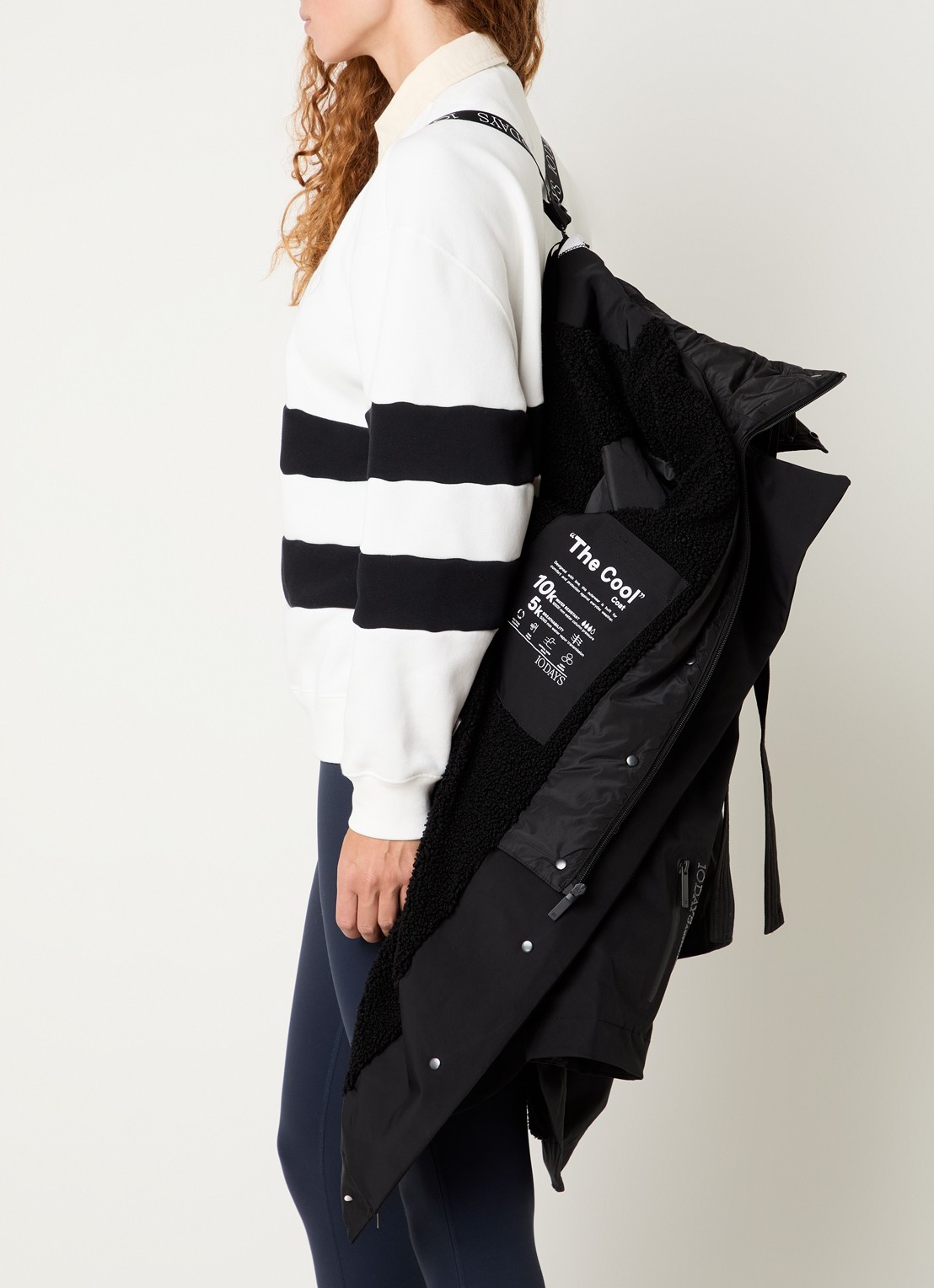 10DAYS The Cool gewatteerde parka met capuchon - detail 5 zwart