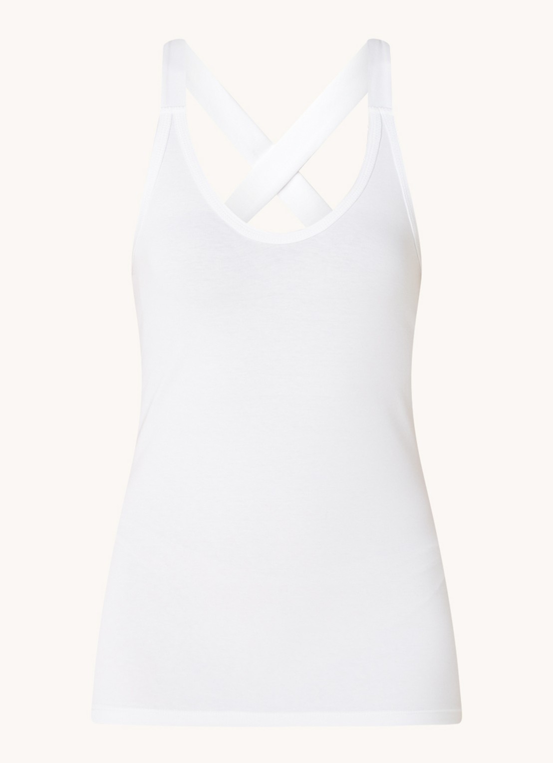 10DAYS The Wrapper tanktop van  katoen - voorkant 2 wit