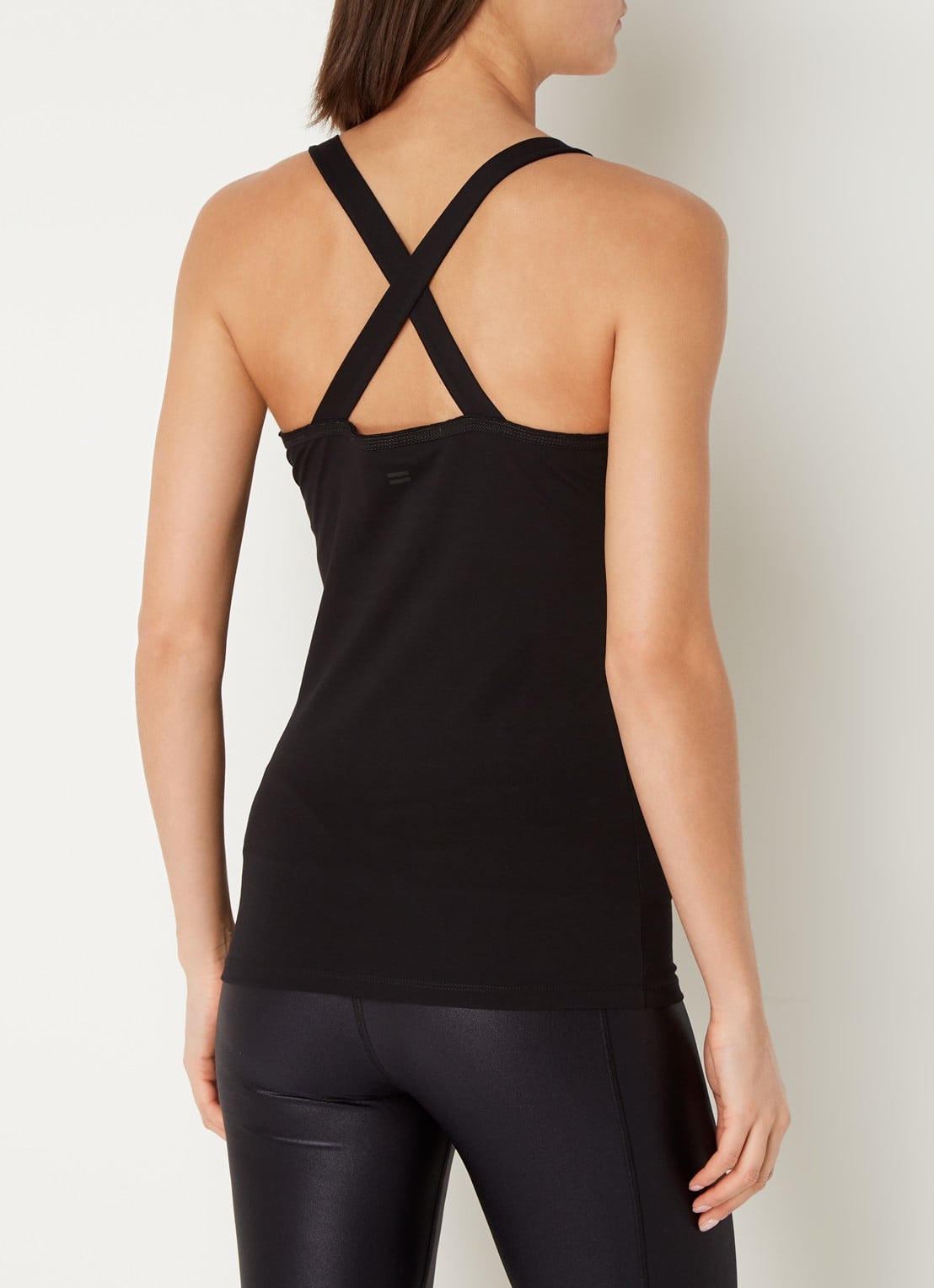 10DAYS The Wrapper tanktop van  katoen - achterkant zwart