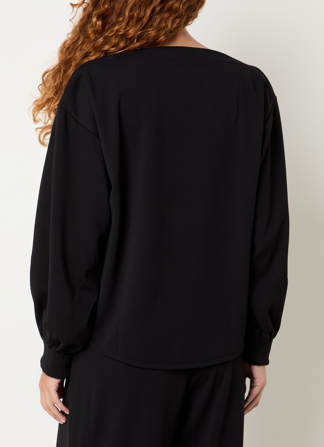 10DAYS Top met boothals - achterkant 4 zwart