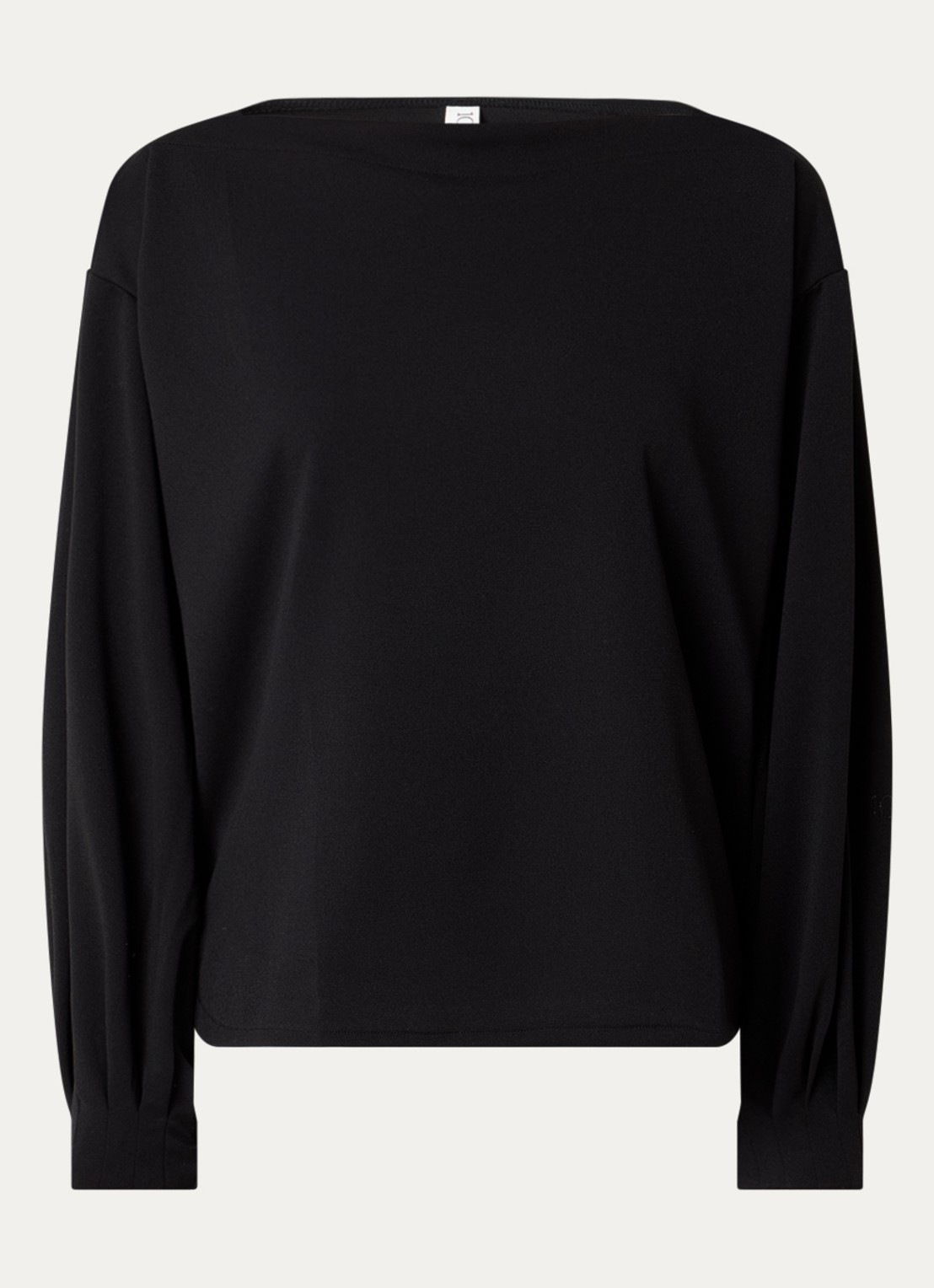 10DAYS Top met boothals - voorkant zwart