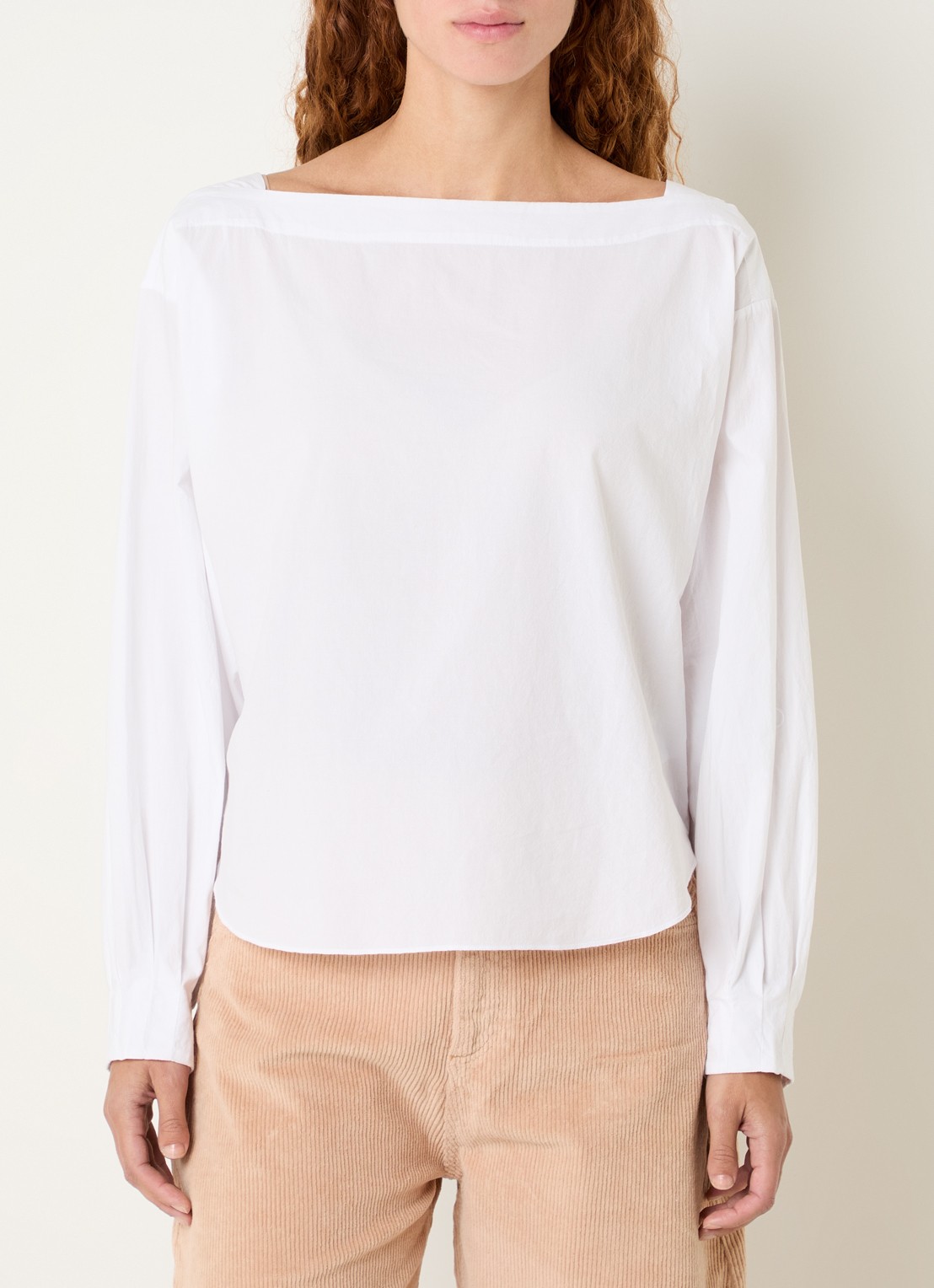 10DAYS Top met boothals - detail 4 wit
