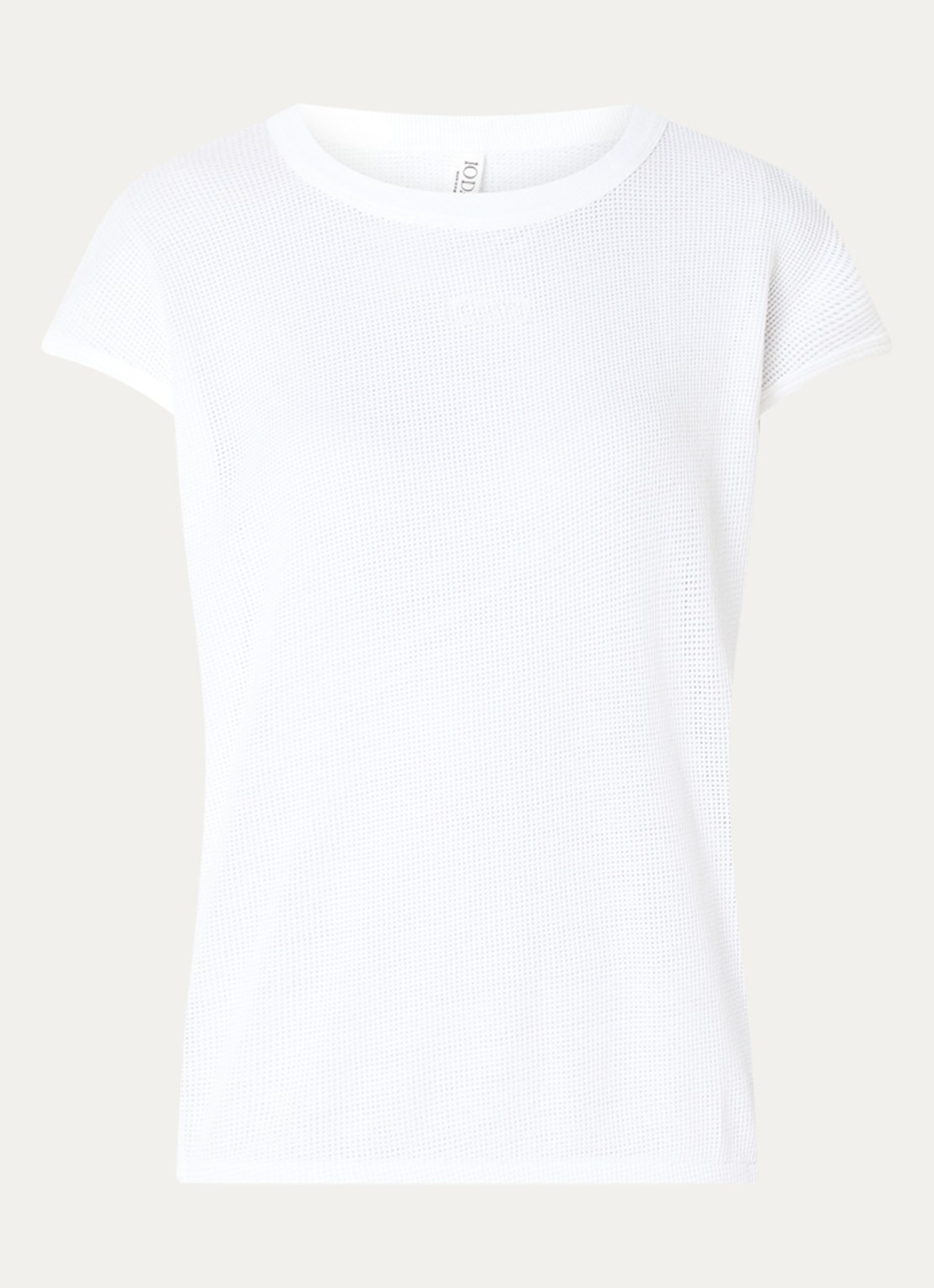 10DAYS Top van mesh met logo - voorkant 3 wit