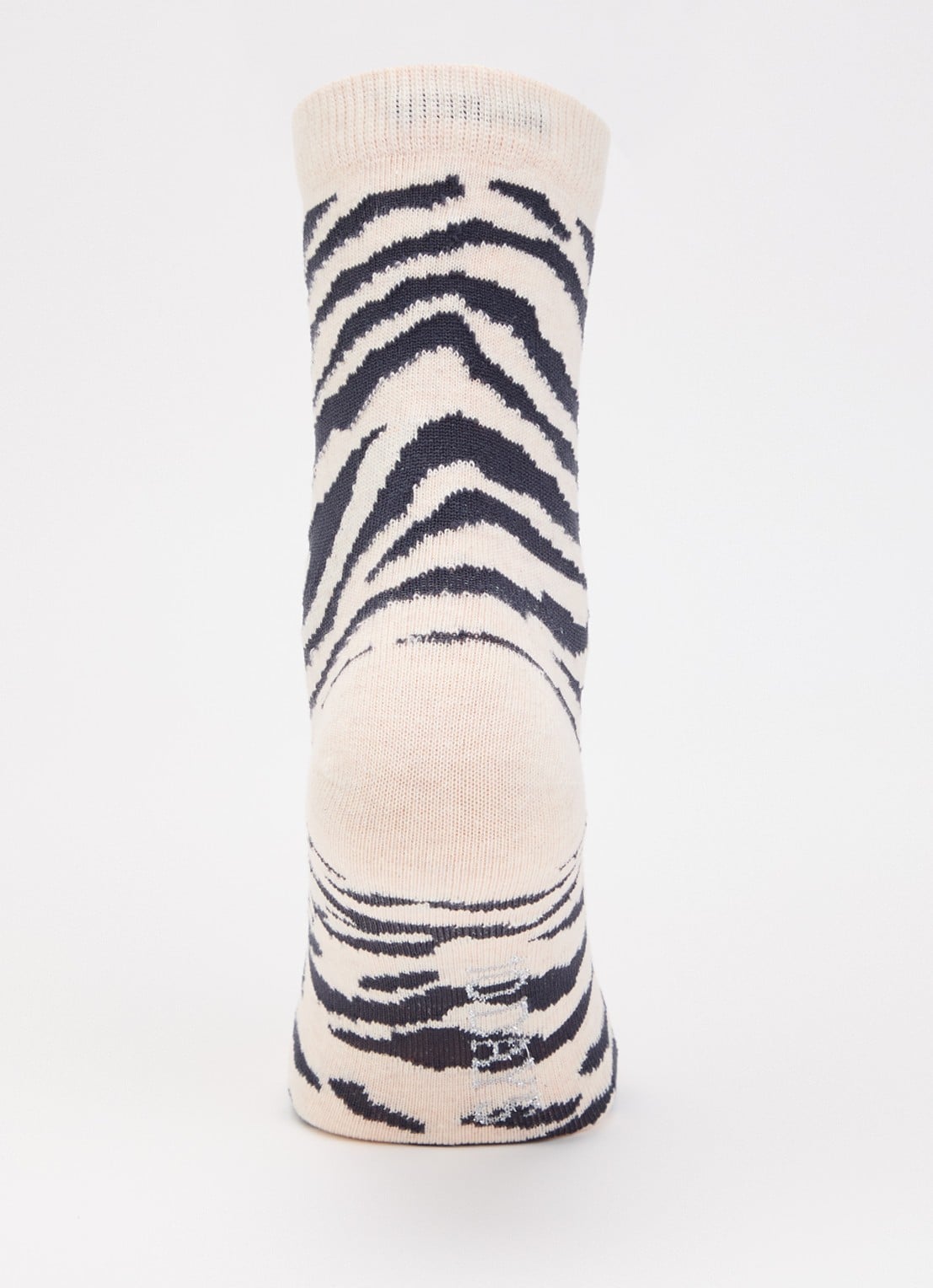 10DAYS Zebra sokken in katoenblend met dierenprint  - voorkant 2 beige