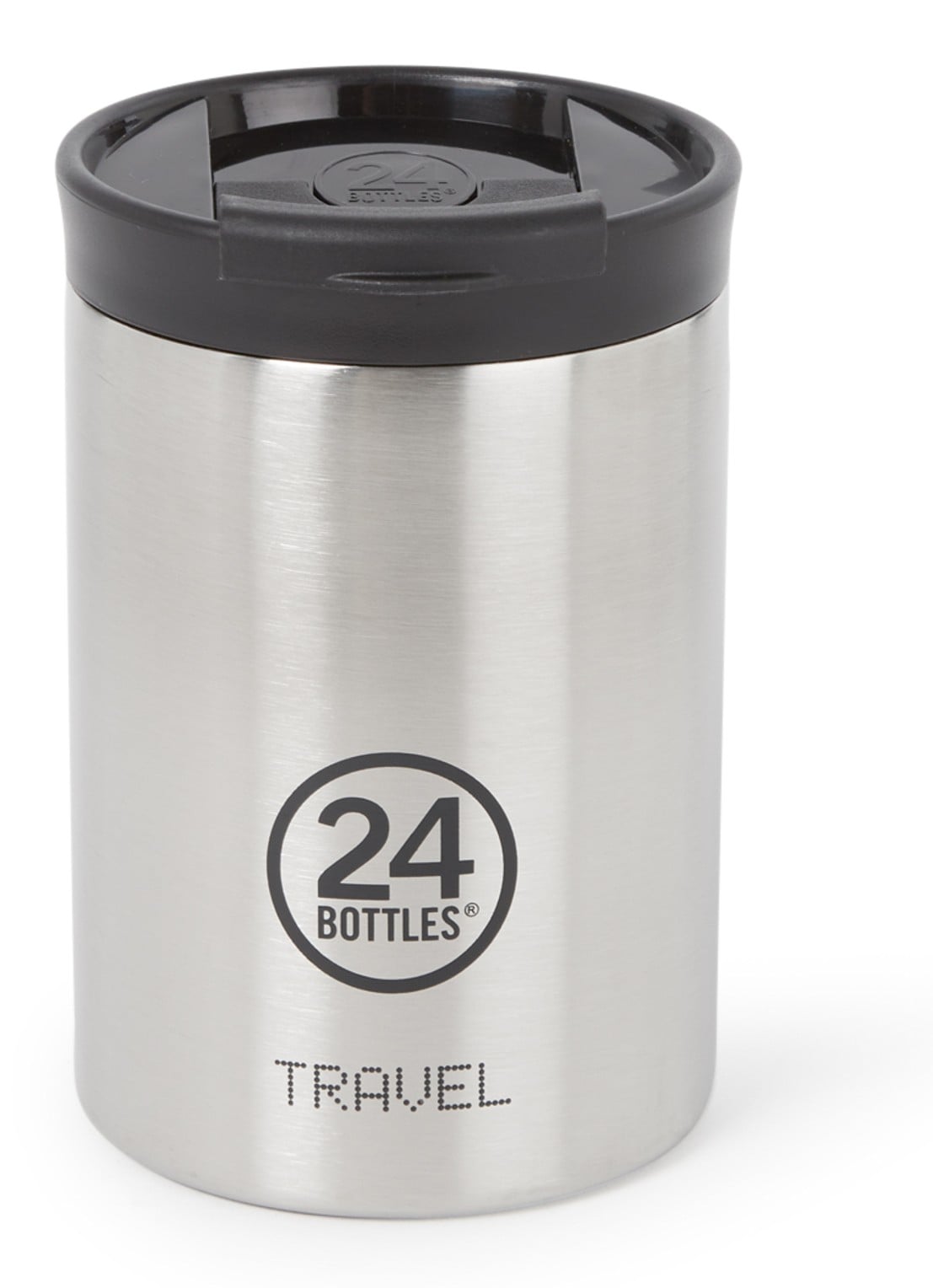 24Bottles Travel Tumbler thermosbeker 35 cl - voorkant zilver