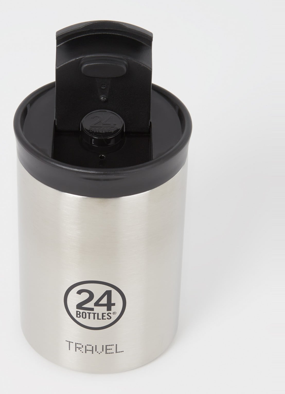 24Bottles Travel Tumbler thermosbeker 35 cl - voorkant 2 zilver
