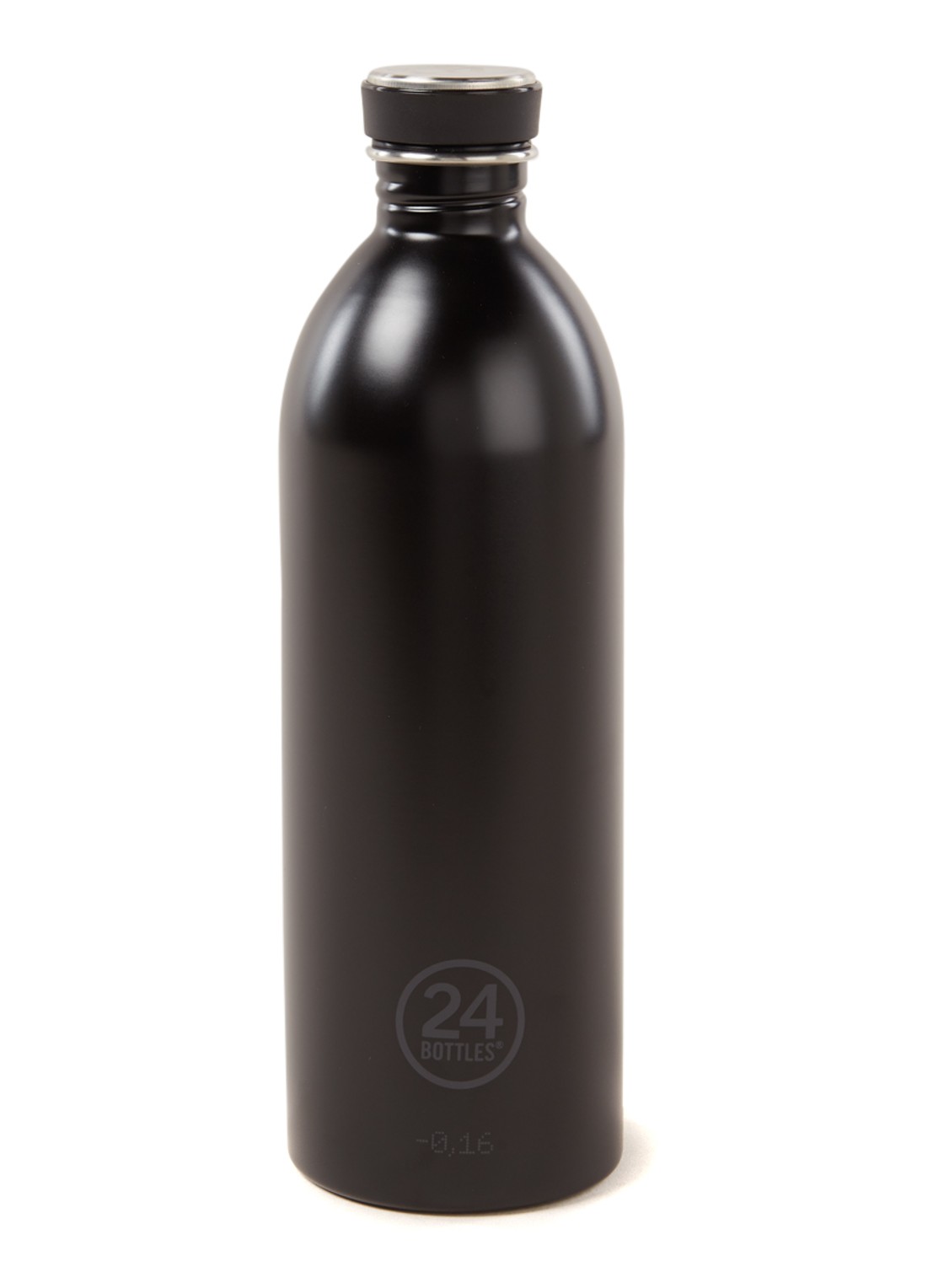 24Bottles Urban Bottle waterfles 1 liter - voorkant zwart