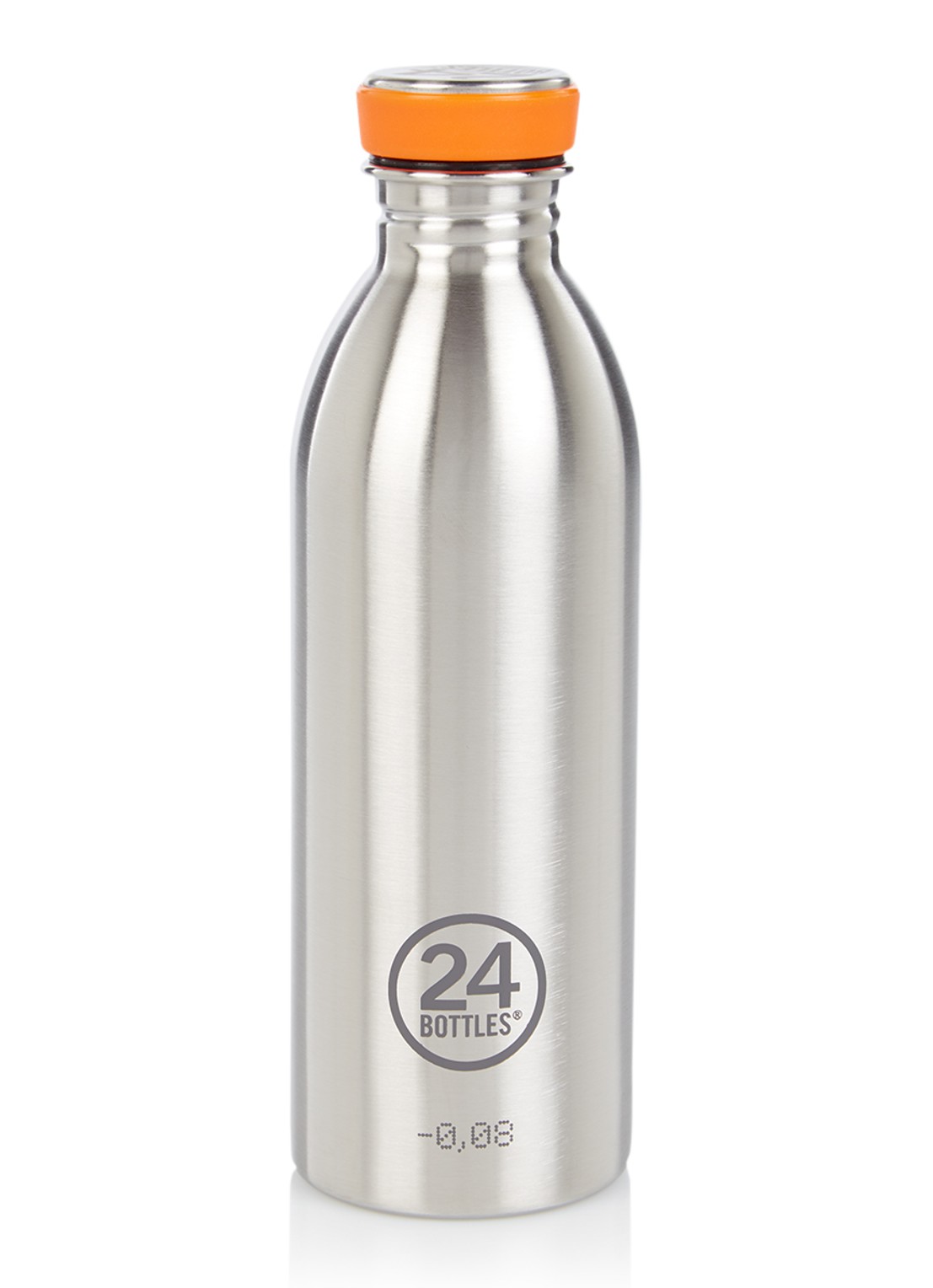 24Bottles Urban Bottle waterfles 50 cl - voorkant zilver