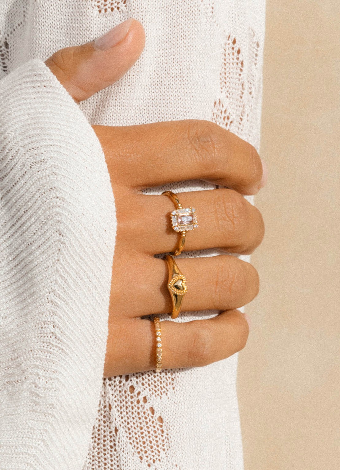 24Kae Ring verguld 124130Y - detail 3 goud