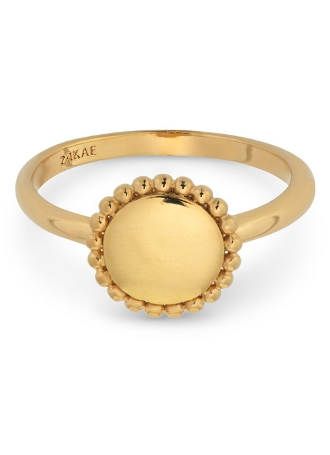 24Kae Ring verguld 12425Y - voorkant 2 goud