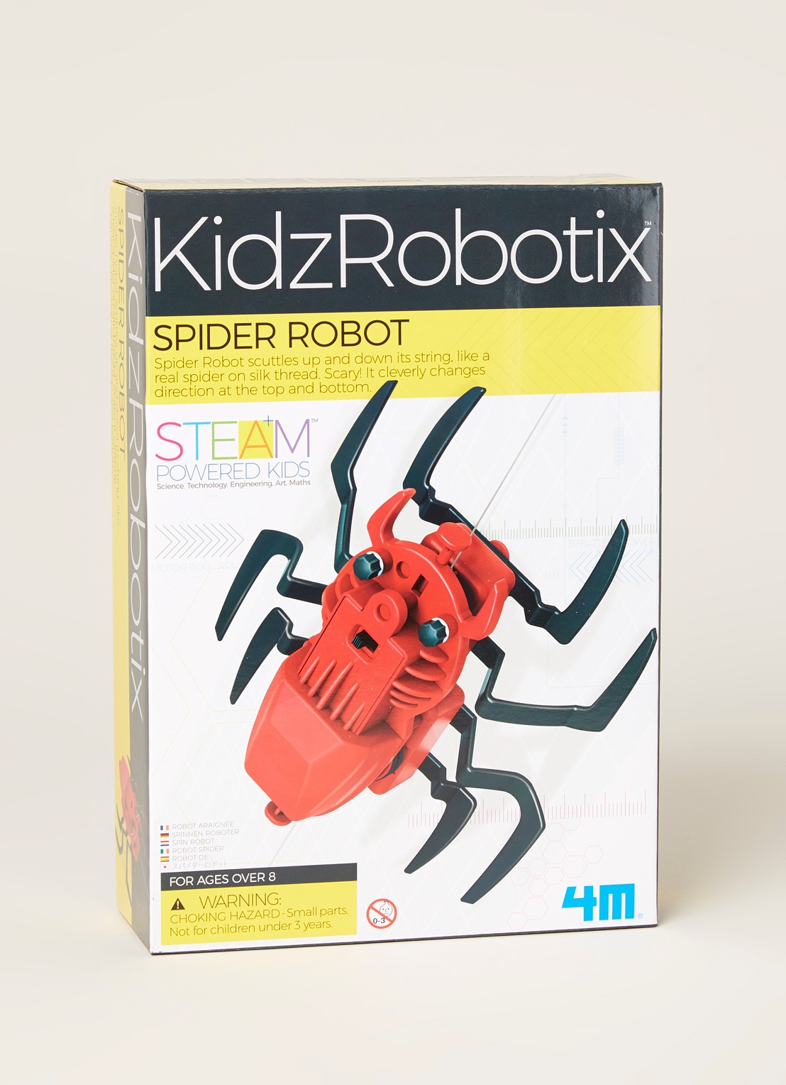 4M Spider Robot bouwkit - voorkant 2 rood