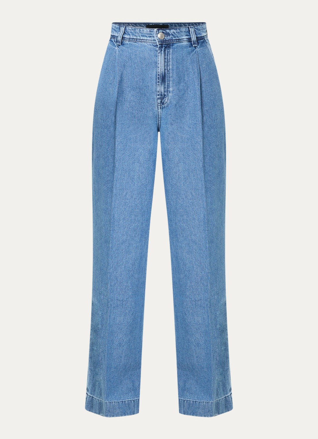 7 For All Mankind Nana high waist wide leg jeans  met medium wassing - voorkant indigo