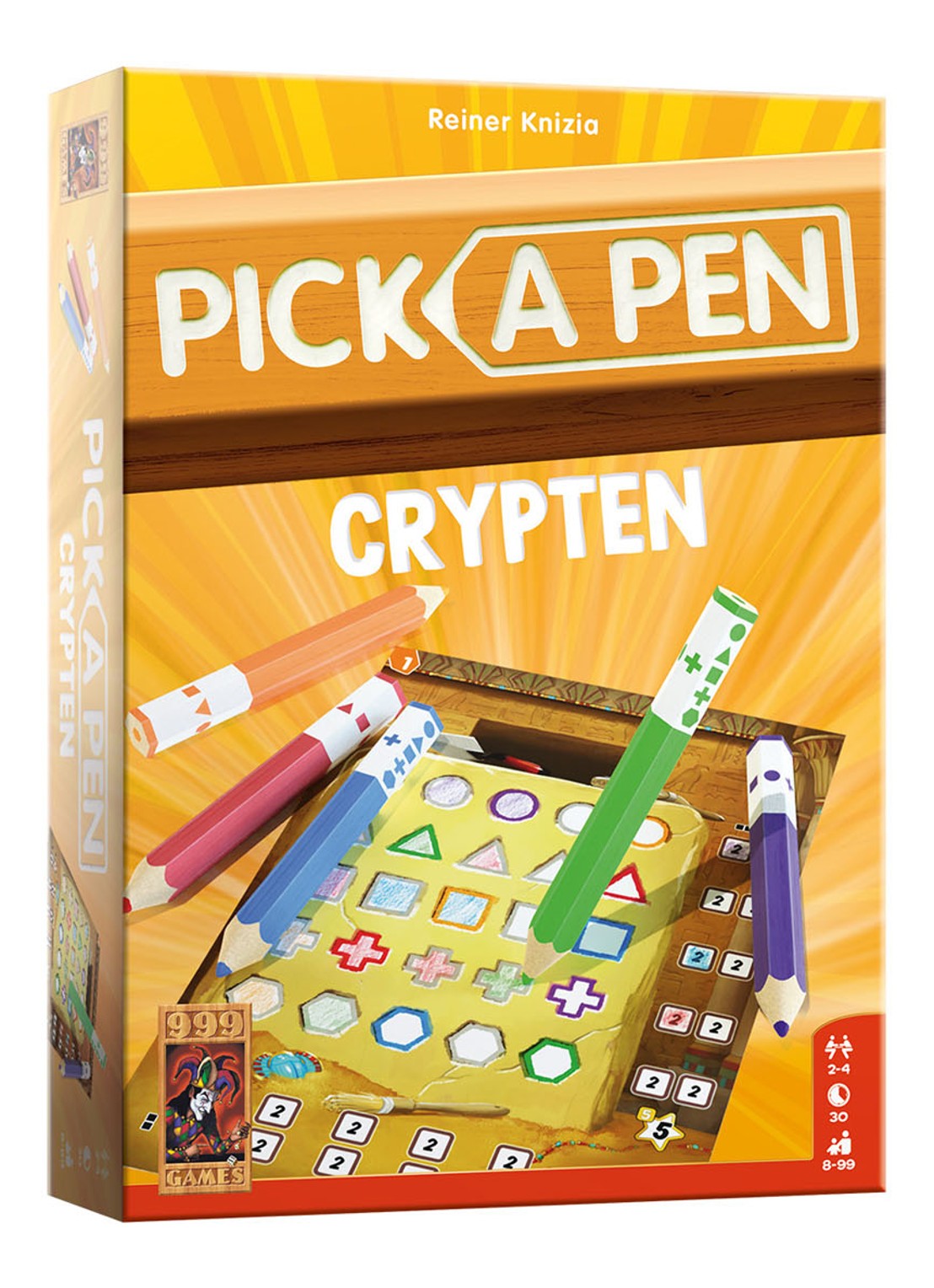 999 Games Pick a Pen Crypten dobbelspel - voorkant multicolor