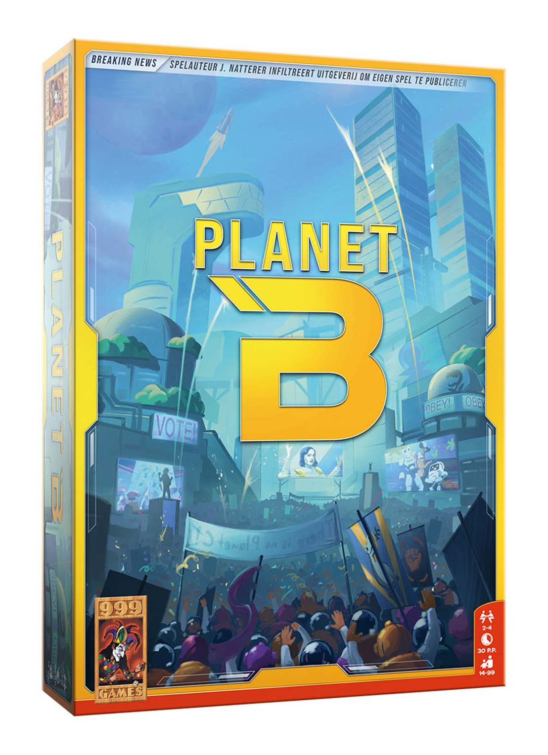 999 Games Planet B bordspel  - voorkant multicolor