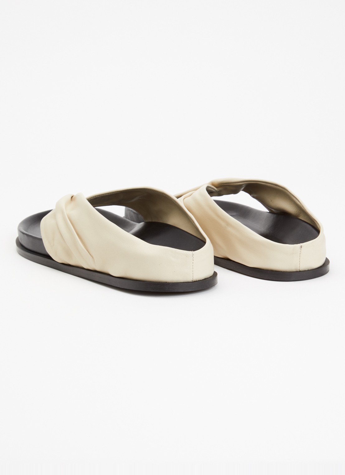 A.EMERY Shaw slipper van leer - achterkant 5 gebroken wit