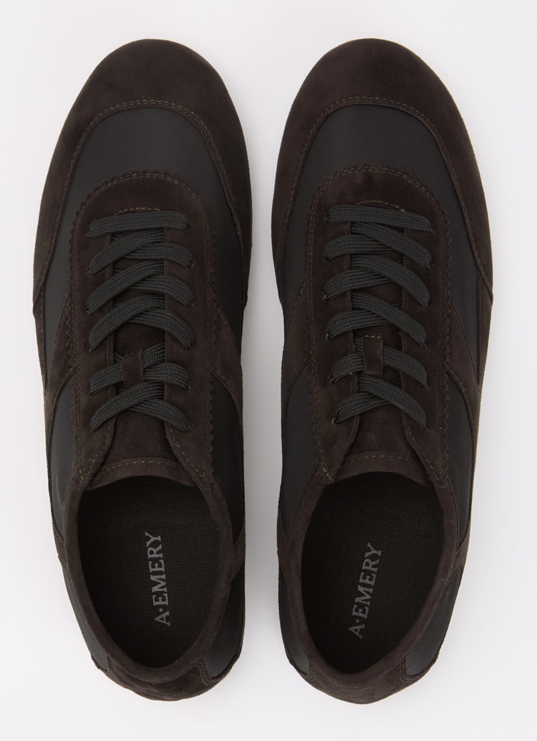 A.EMERY The Adams Low sneaker van suède  - detail 3 donkerbruin