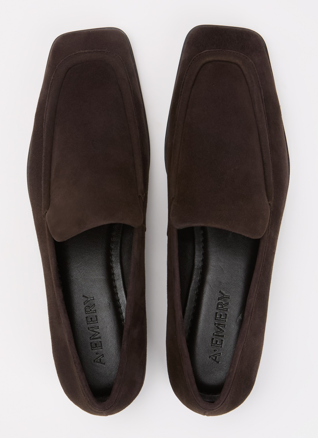 A.EMERY The Lane loafer van suède - detail 2 donkerbruin