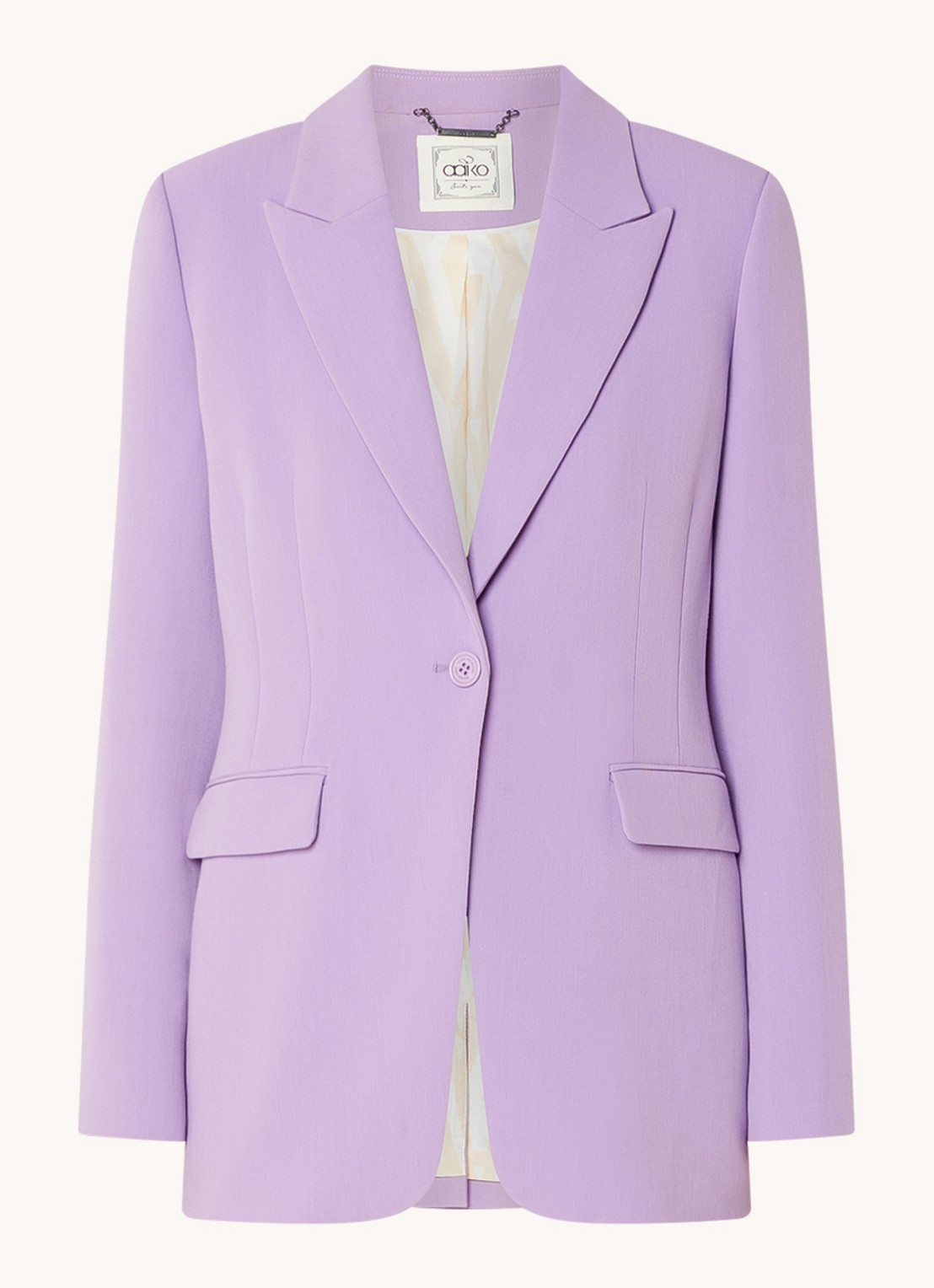 Aaiko Amilla blazer met klepzakken - voorkant 2 lila