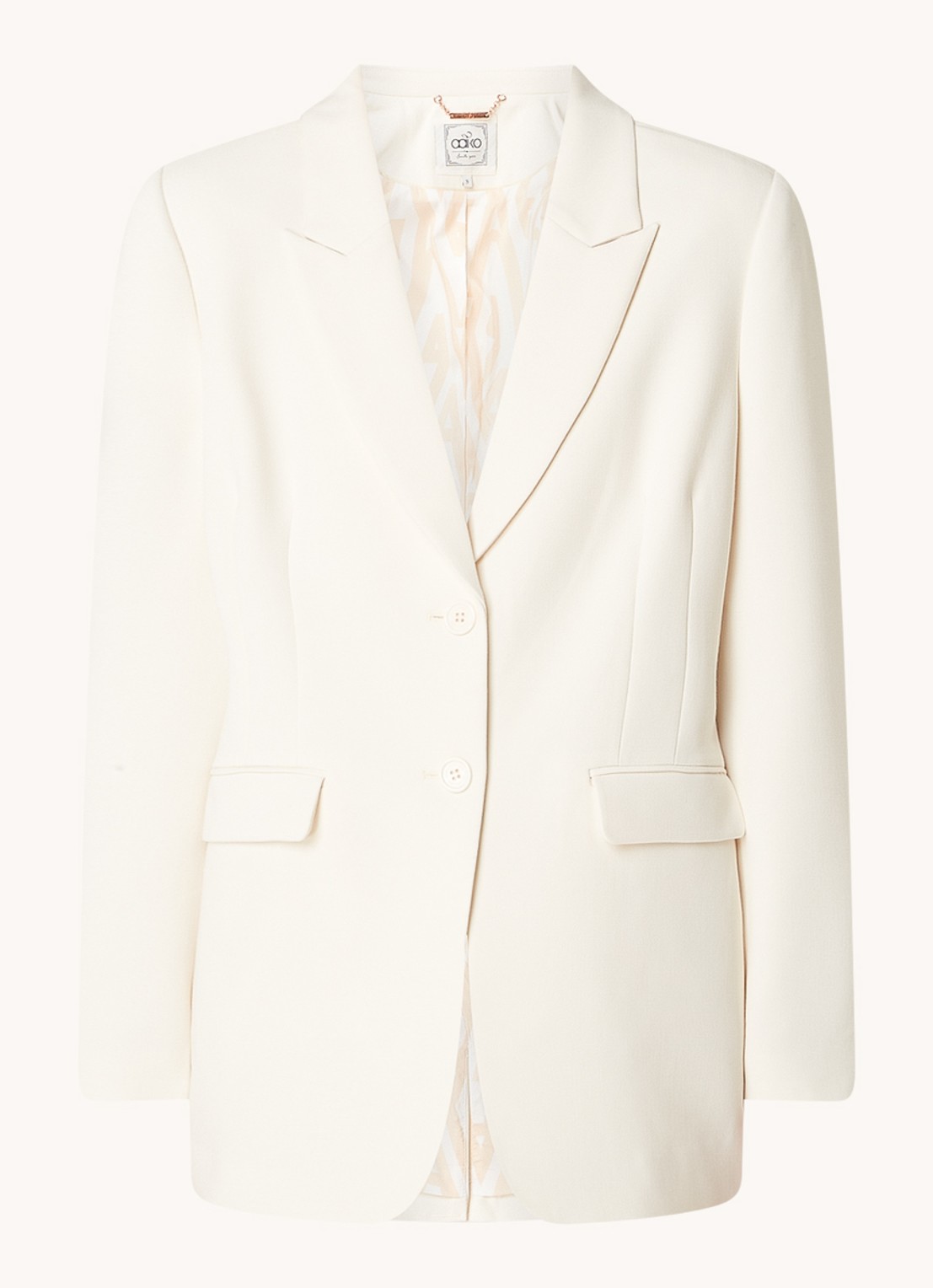 Aaiko Amilla blazer met klepzakken - voorkant 3 creme