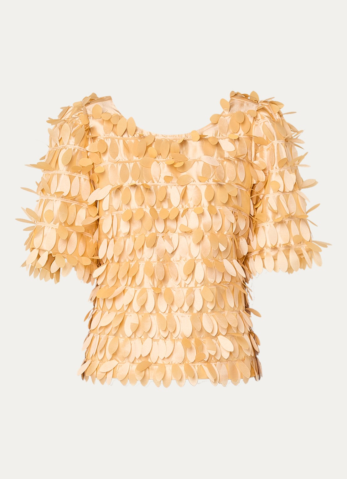 Aaiko Angelina top met applicatie - voorkant 2 camel