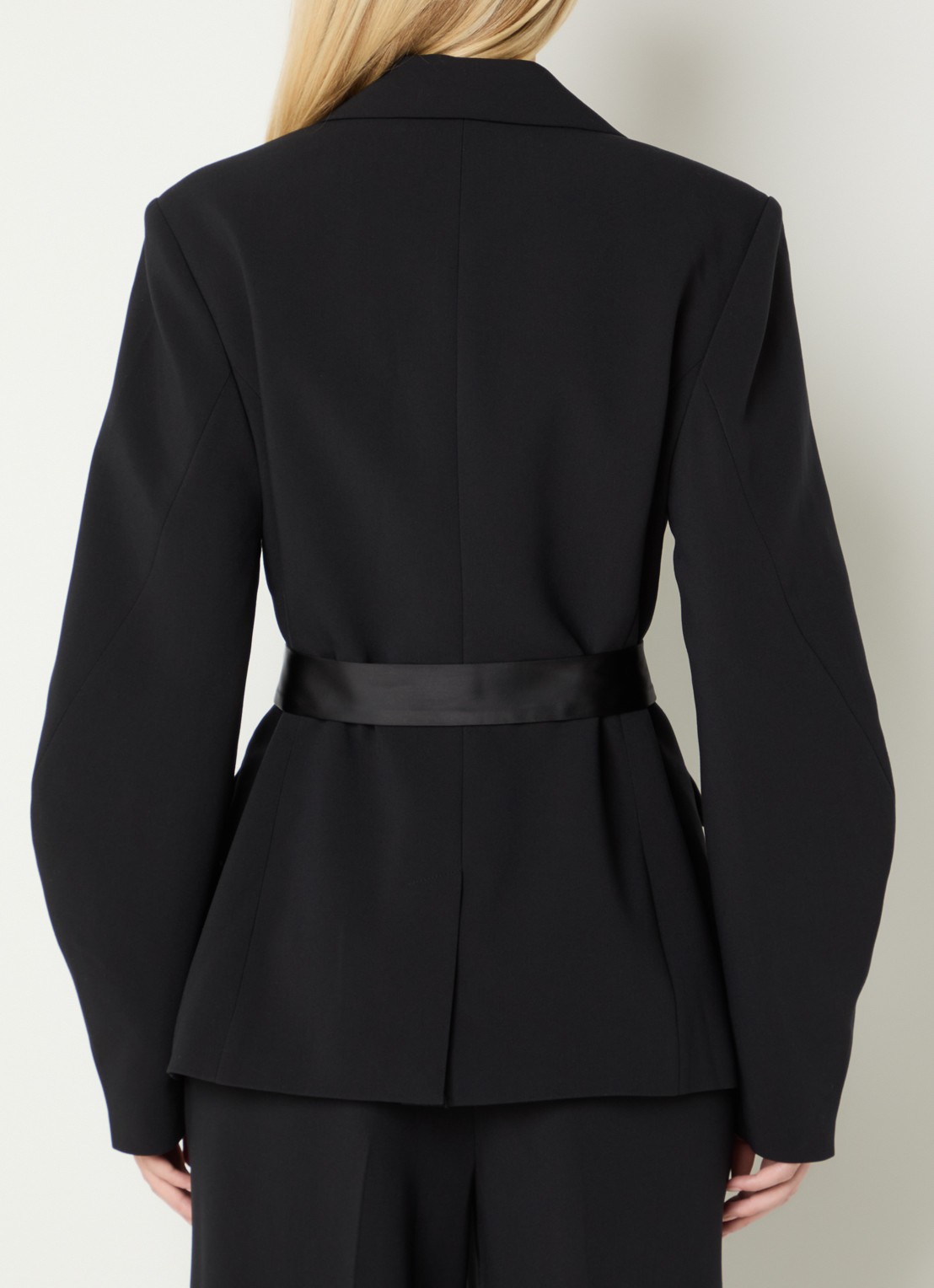 Aaiko Camille blazer met strikceintuur - achterkant 4 zwart