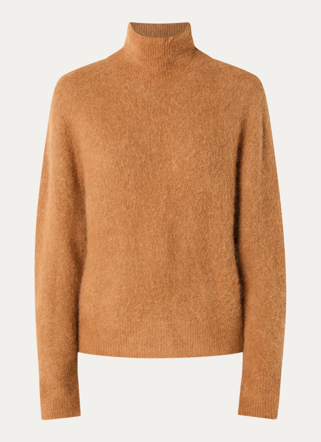 Aaiko Channa grofgebreide trui in alpaca wolblend - voorkant 3 camel