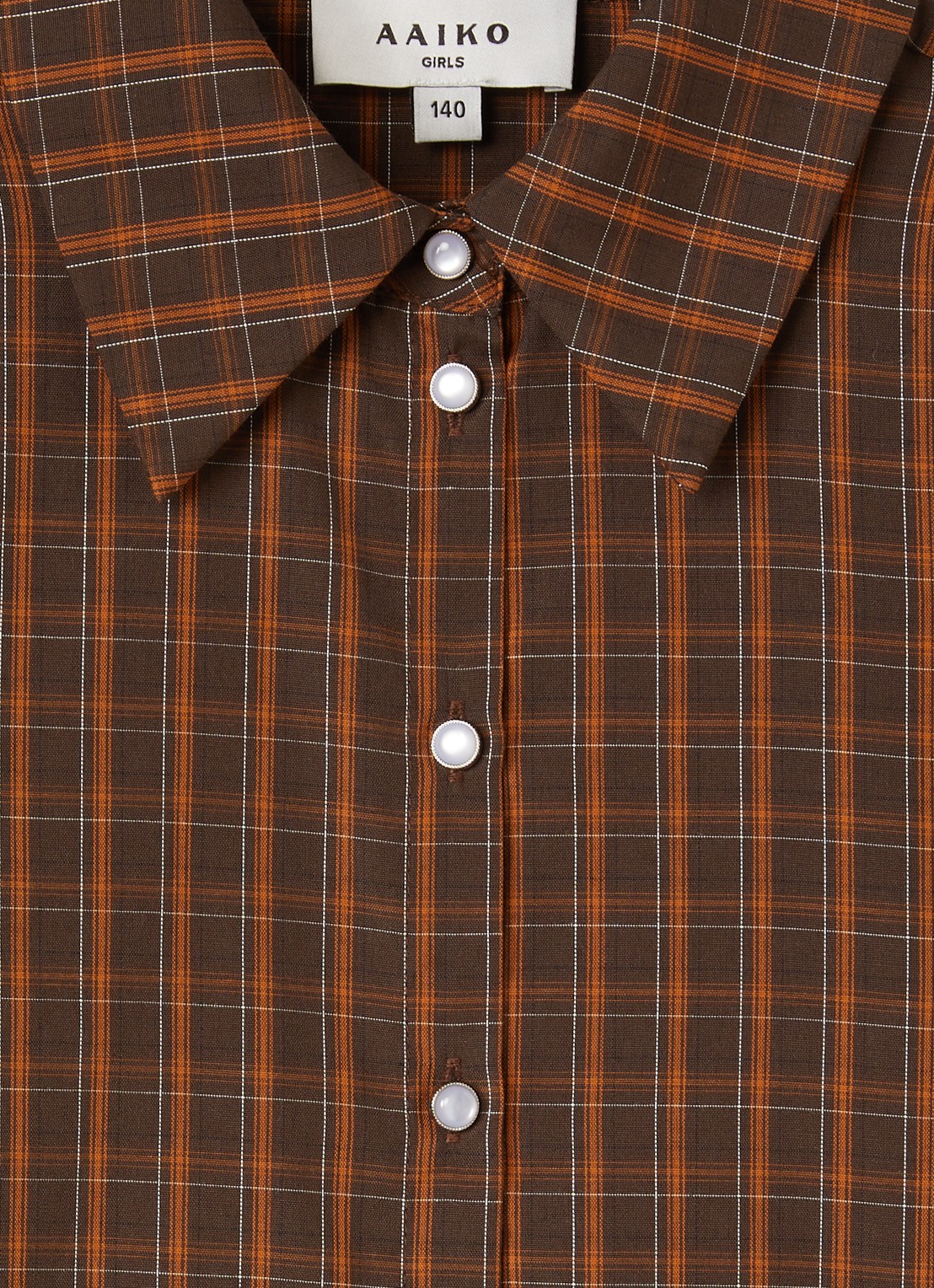 Aaiko Janesse blouse met ruitdessin - detail bruin