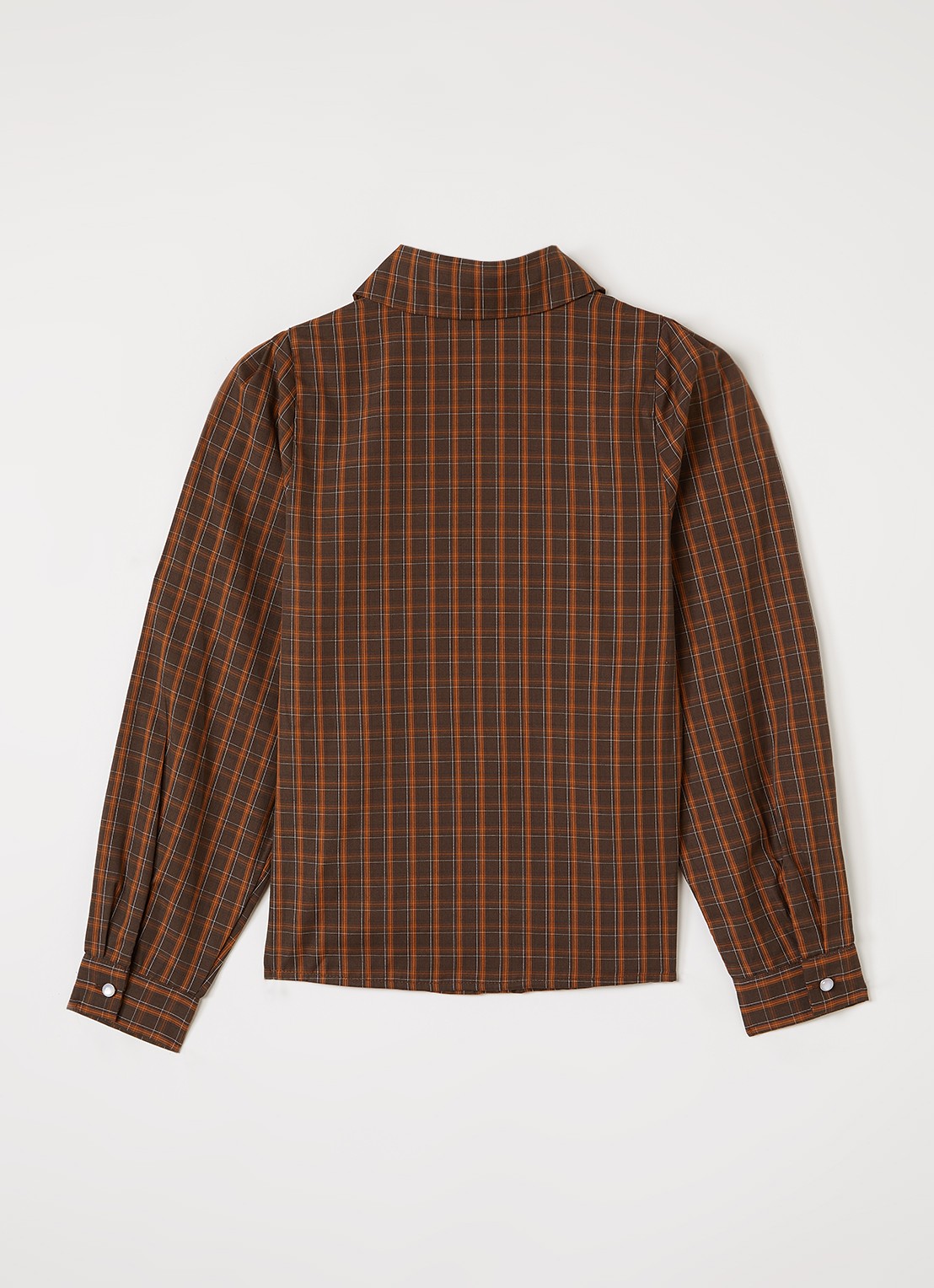 Aaiko Janesse blouse met ruitdessin - voorkant 3 bruin