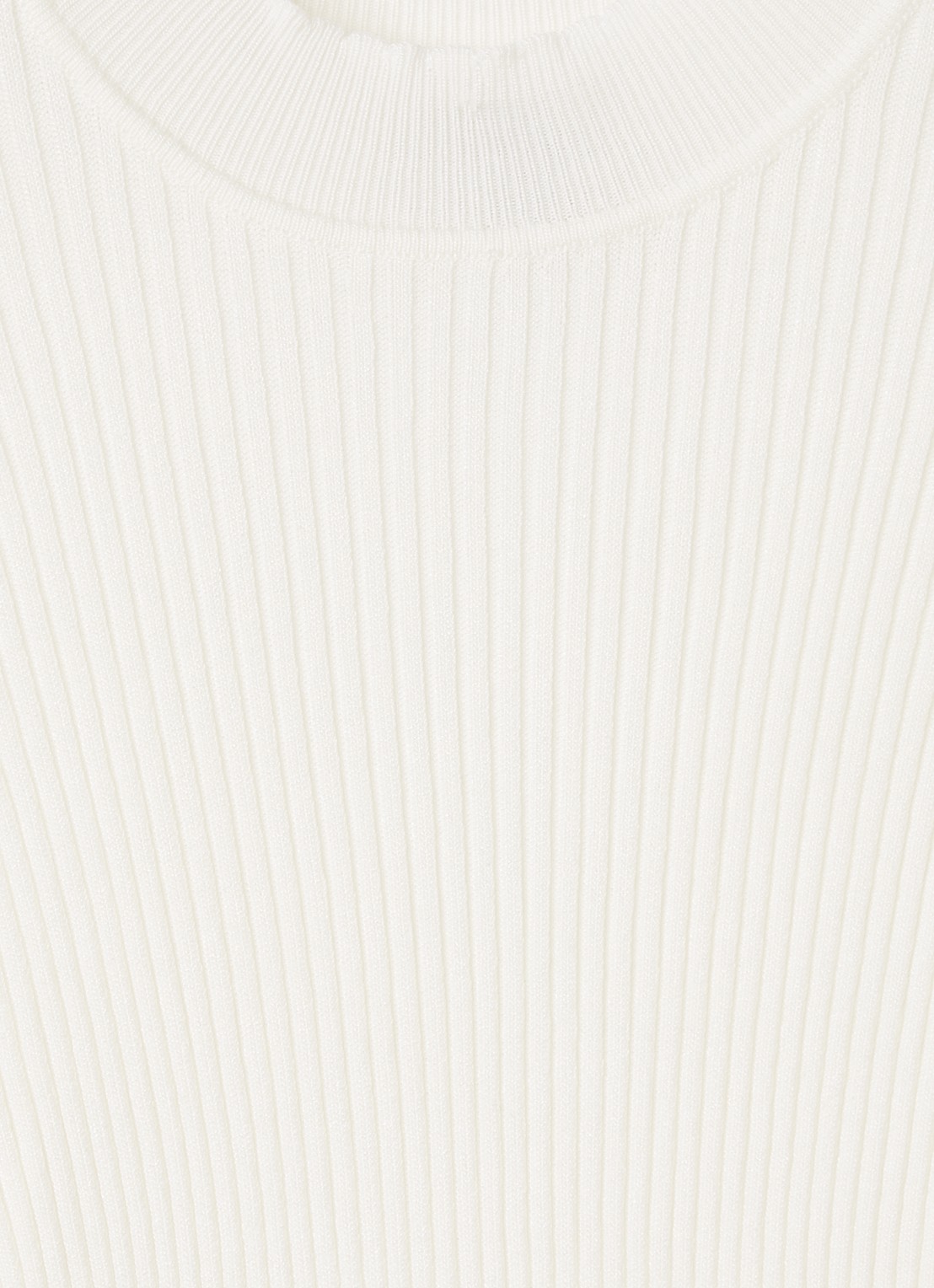 Aaiko Jaro ribgebreide top - detail 3 gebroken wit