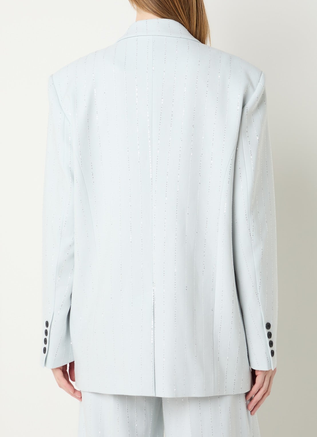 Aaiko Kendal blazer met glitter en klepzakken - achterkant 4 lichtblauw