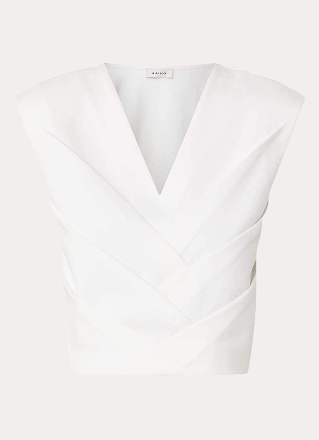 Aaiko Liore top met schoudervulling - voorkant wit