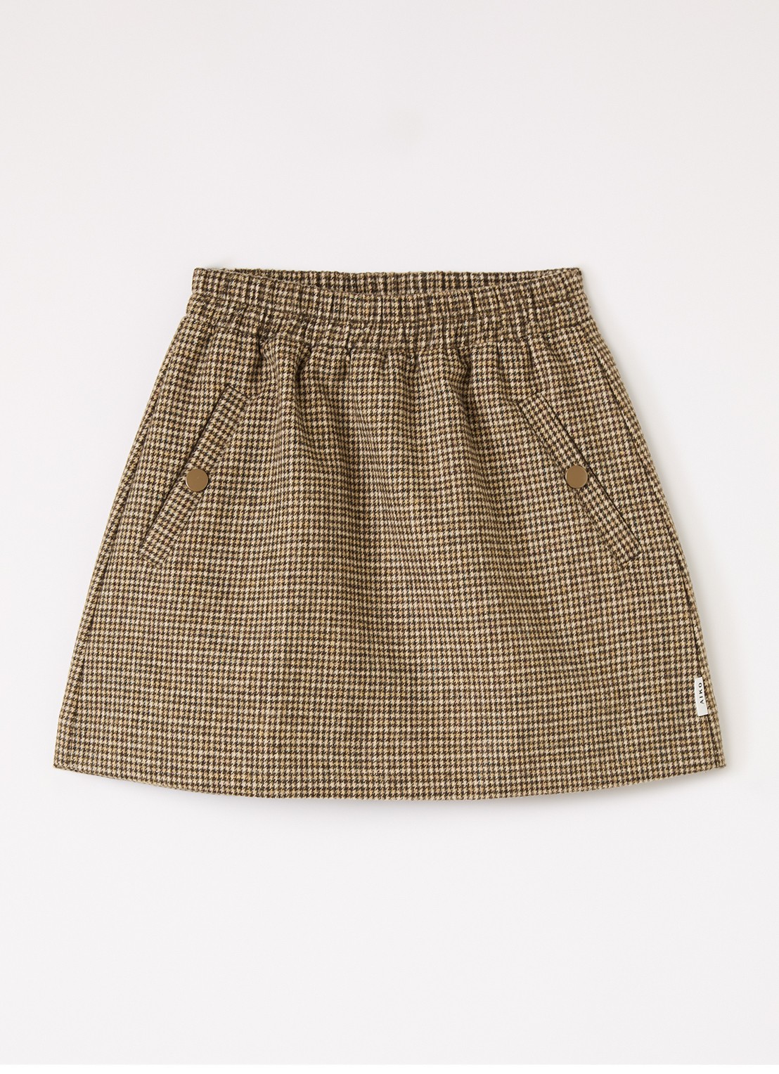 Aaiko Lomay rok in wolblend - voorkant beige