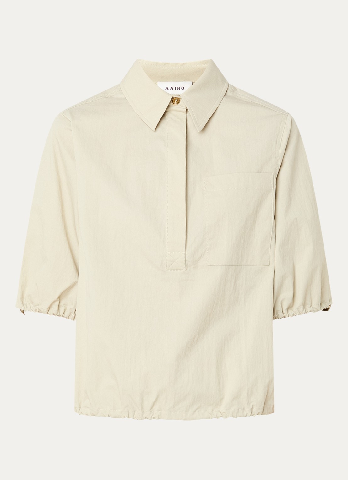 Aaiko Lydia tuniek met borstzak - voorkant 2 khaki