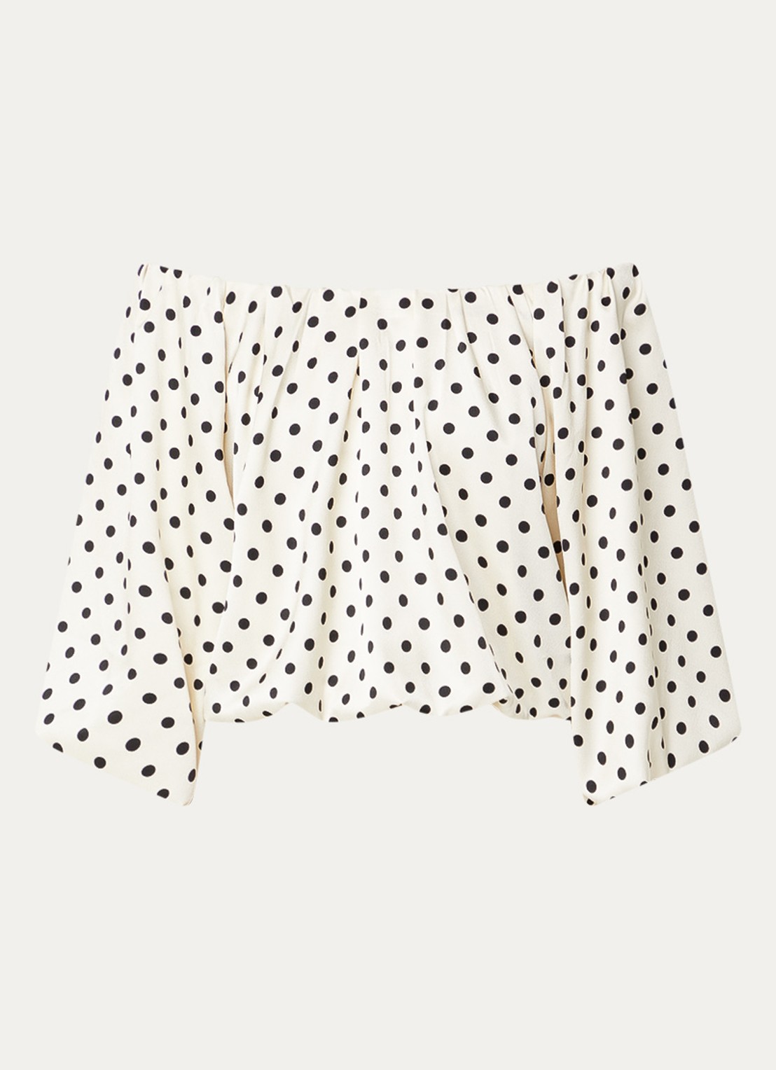 Aaiko Maddy off-shoulder top met pofmouw - voorkant 2 ivoor