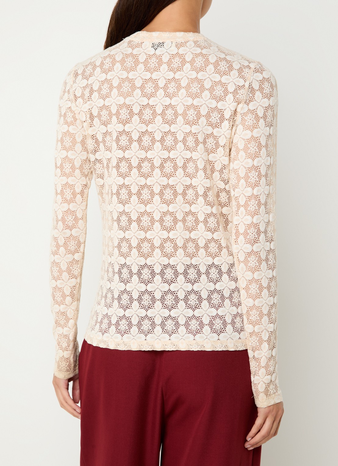 Aaiko Mason top van kant - achterkant creme