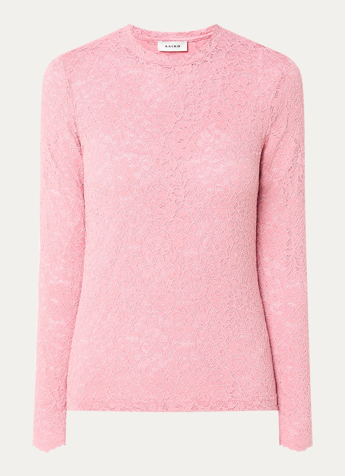 Aaiko Mason top van kant - voorkant roze