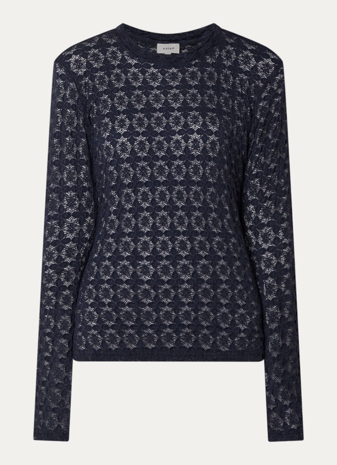 Aaiko Mason top van kant - voorkant donkerblauw