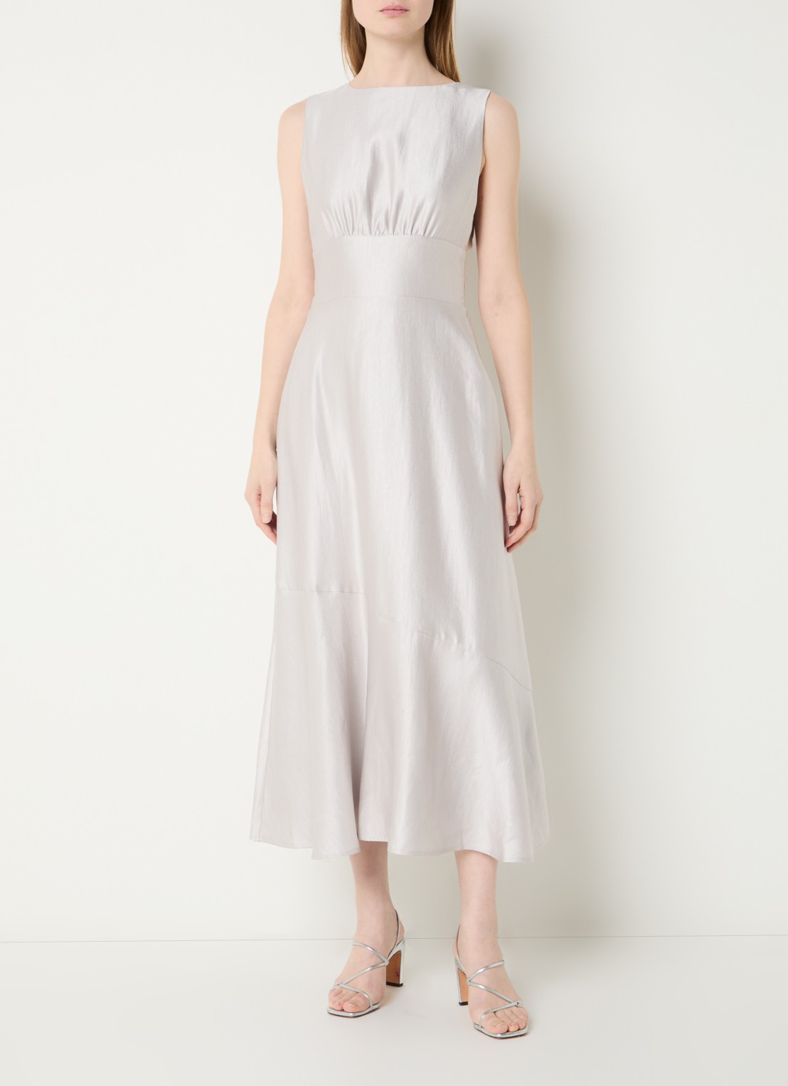 Aaiko Michelle midi jurk met cut-out detail - detail 4 grijs