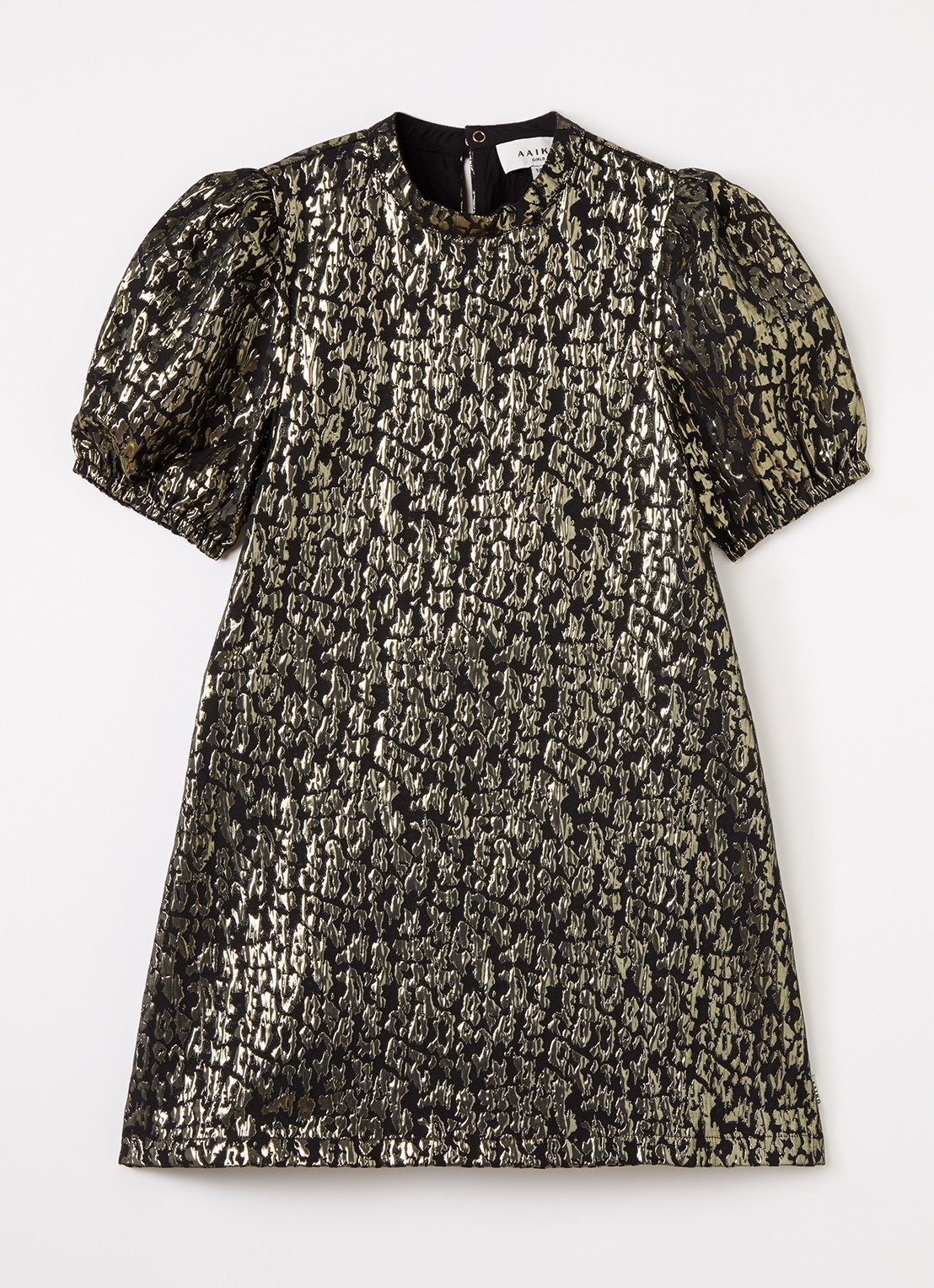 Aaiko Nicole jurk met jacquard dessin - voorkant 2 goud