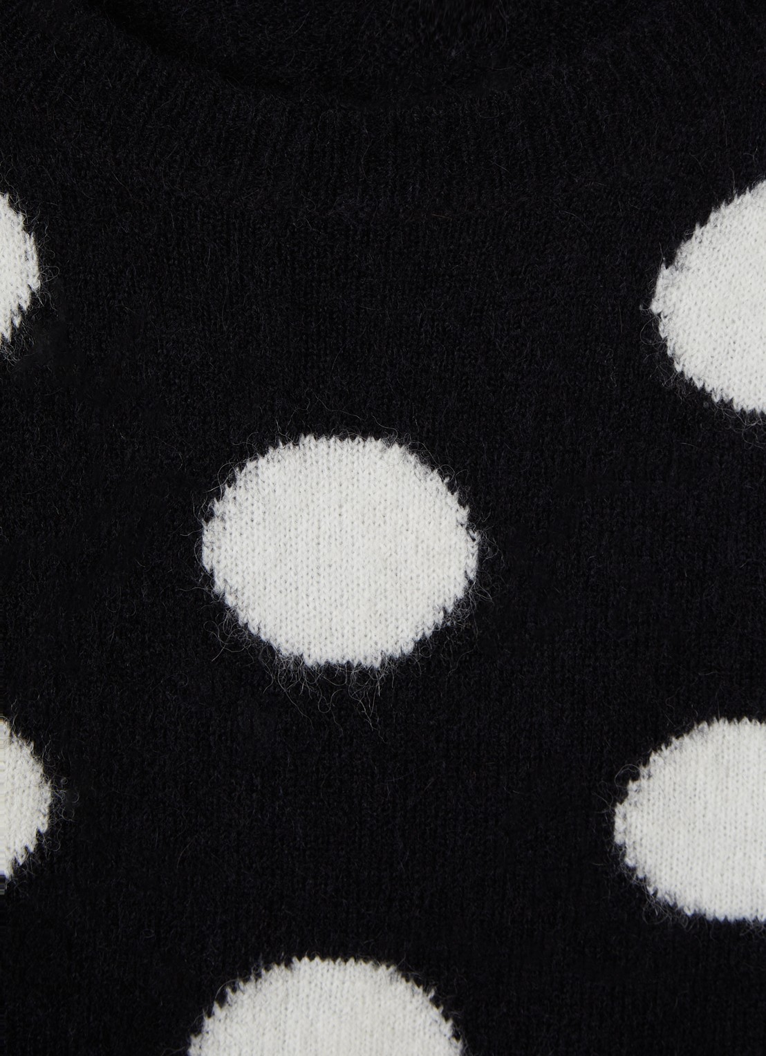 Aaiko Oris fijngebreide trui met stippenprint - detail zwart