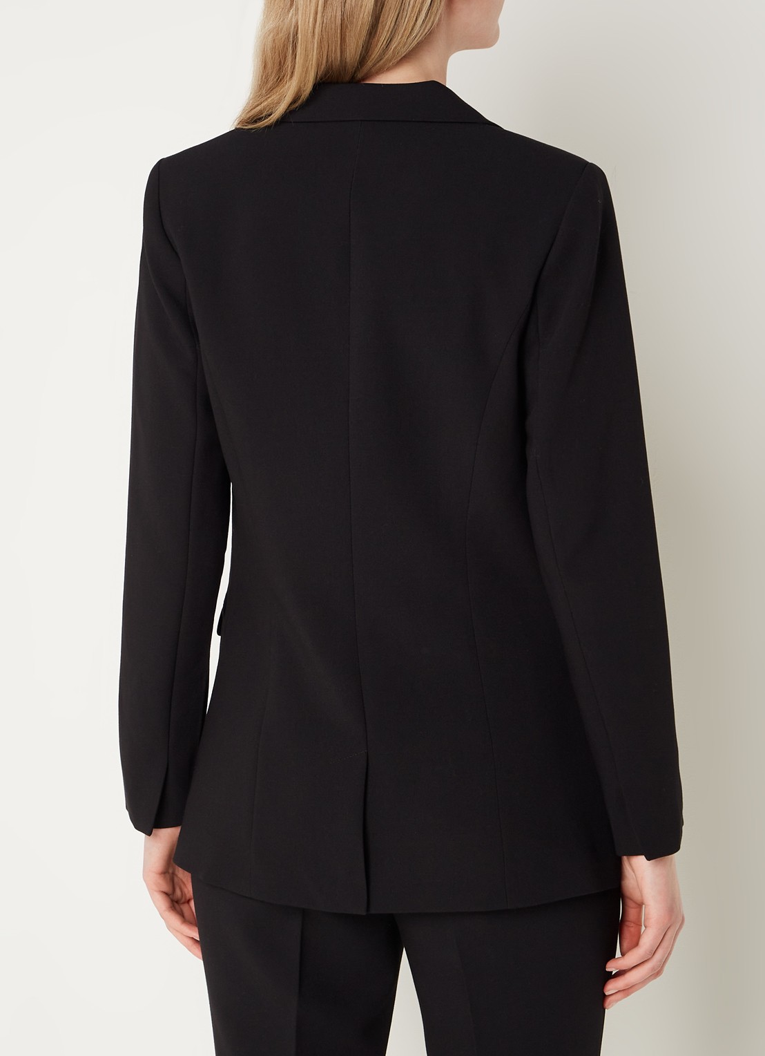 Aaiko Perize double-breasted blazer met schoudervulling en stretch - achterkant zwart