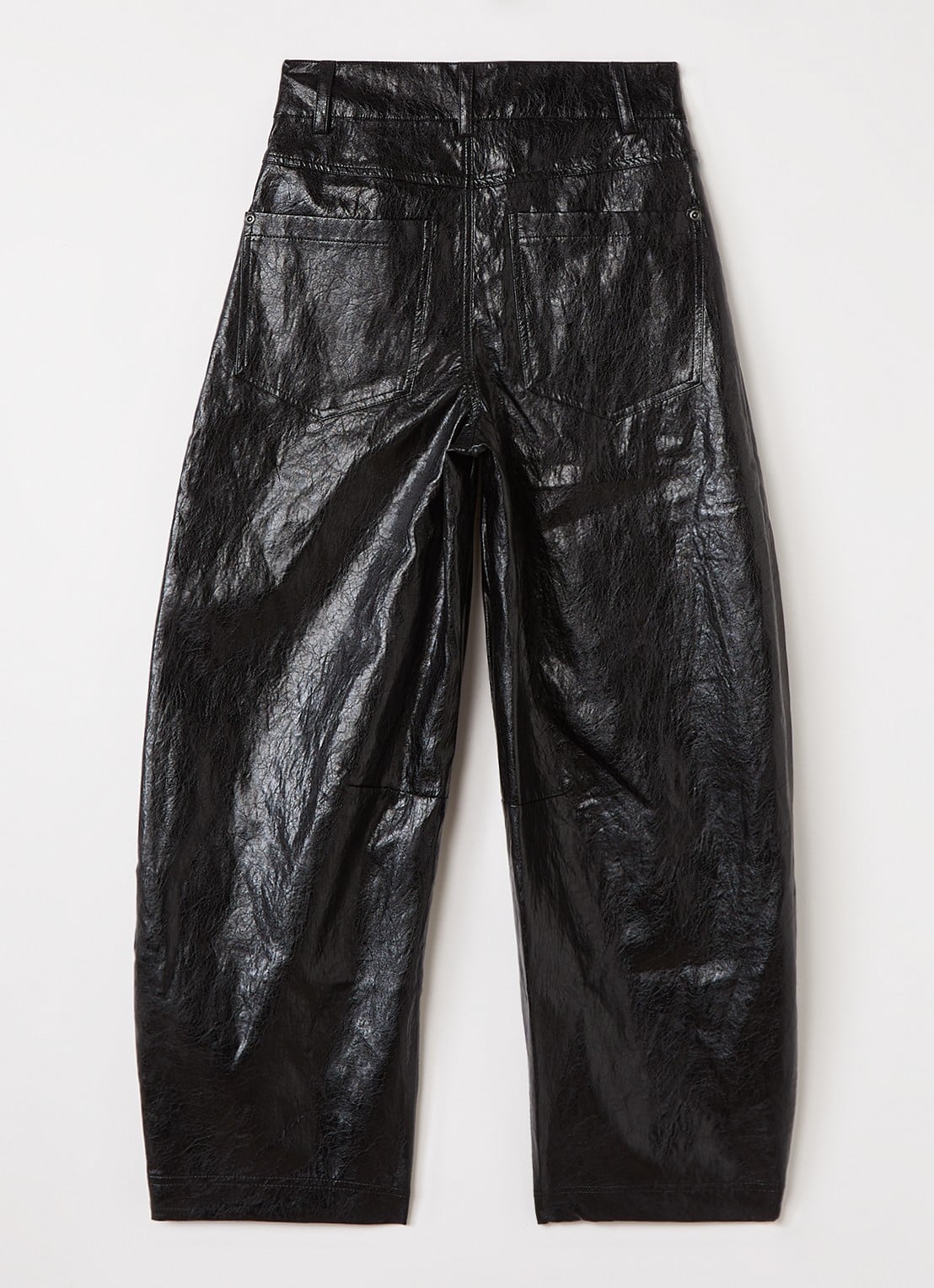 Aaiko Quinn balloon fit broek van imitatieleer - voorkant 3 zwart