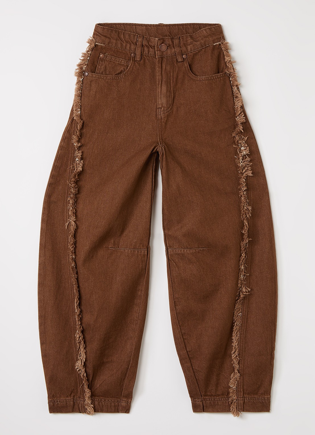 Aaiko Quinn balloon fit jeans - voorkant bruin